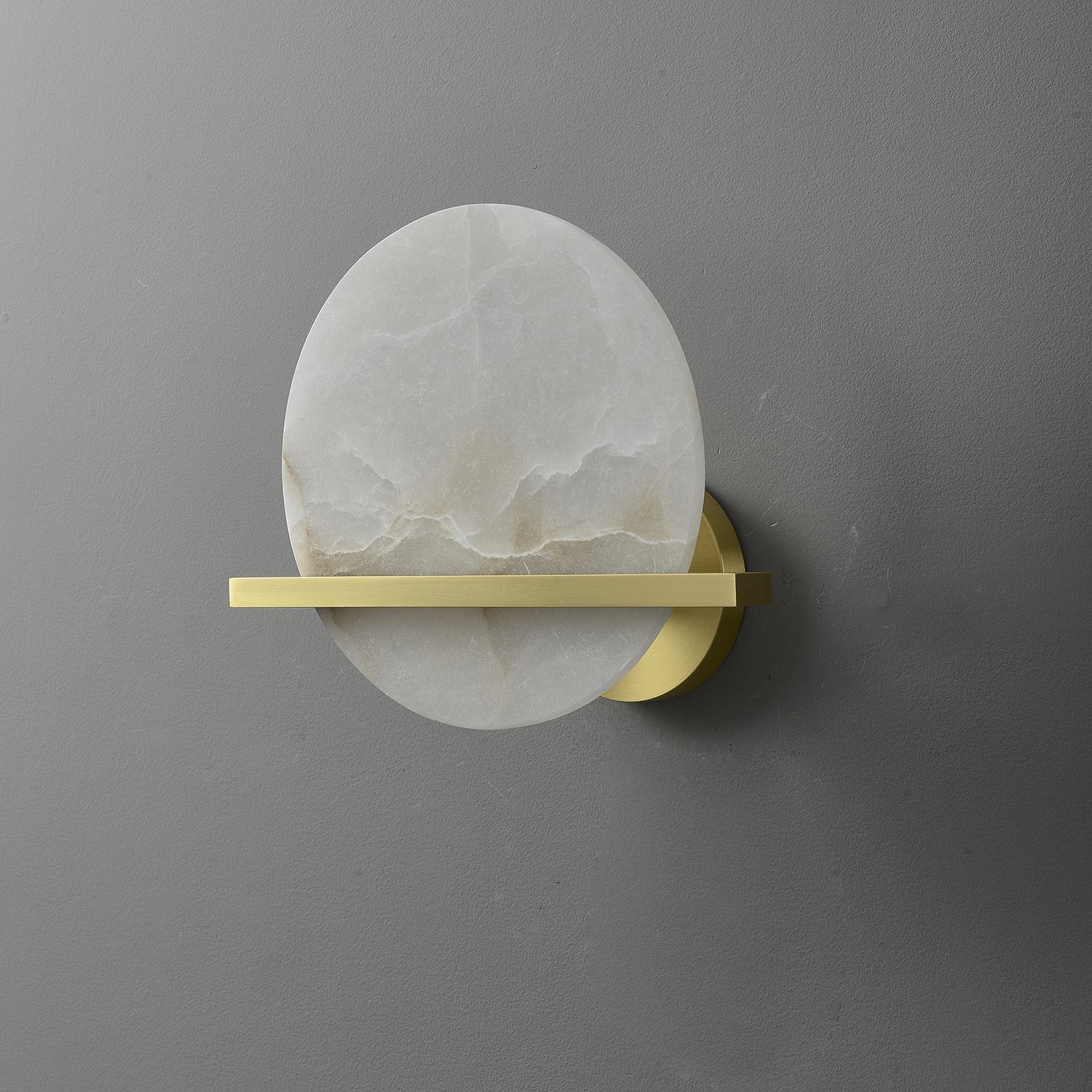 Avemis Sphere Alabaster Wall Light-Neutral Decor
