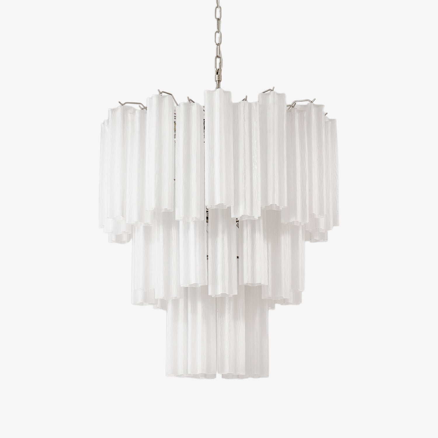 Aurora Chandelier Frosted Glass Tubes Layered Minimalist-Neutral Decor