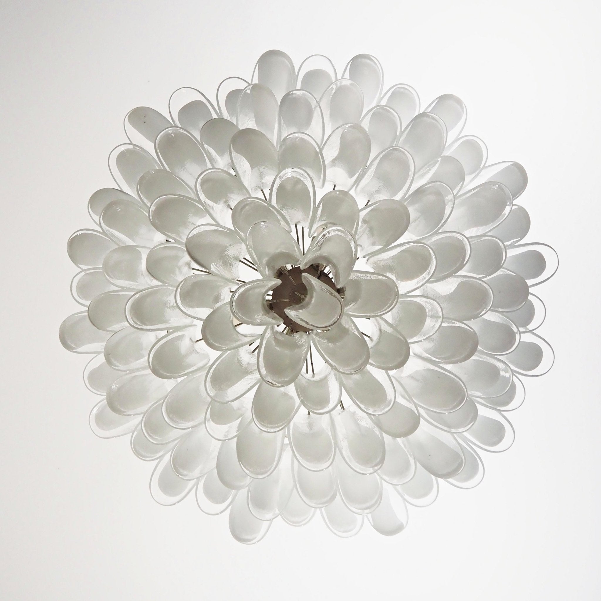 Thalion Chandelier White Murano Glass Petal Elegant-Neutral Decor