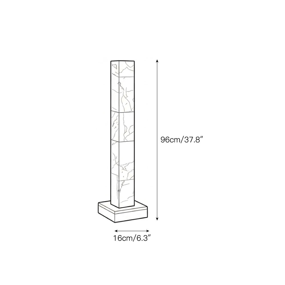 Side view of the Frozen Alabaster Floor Lamp.