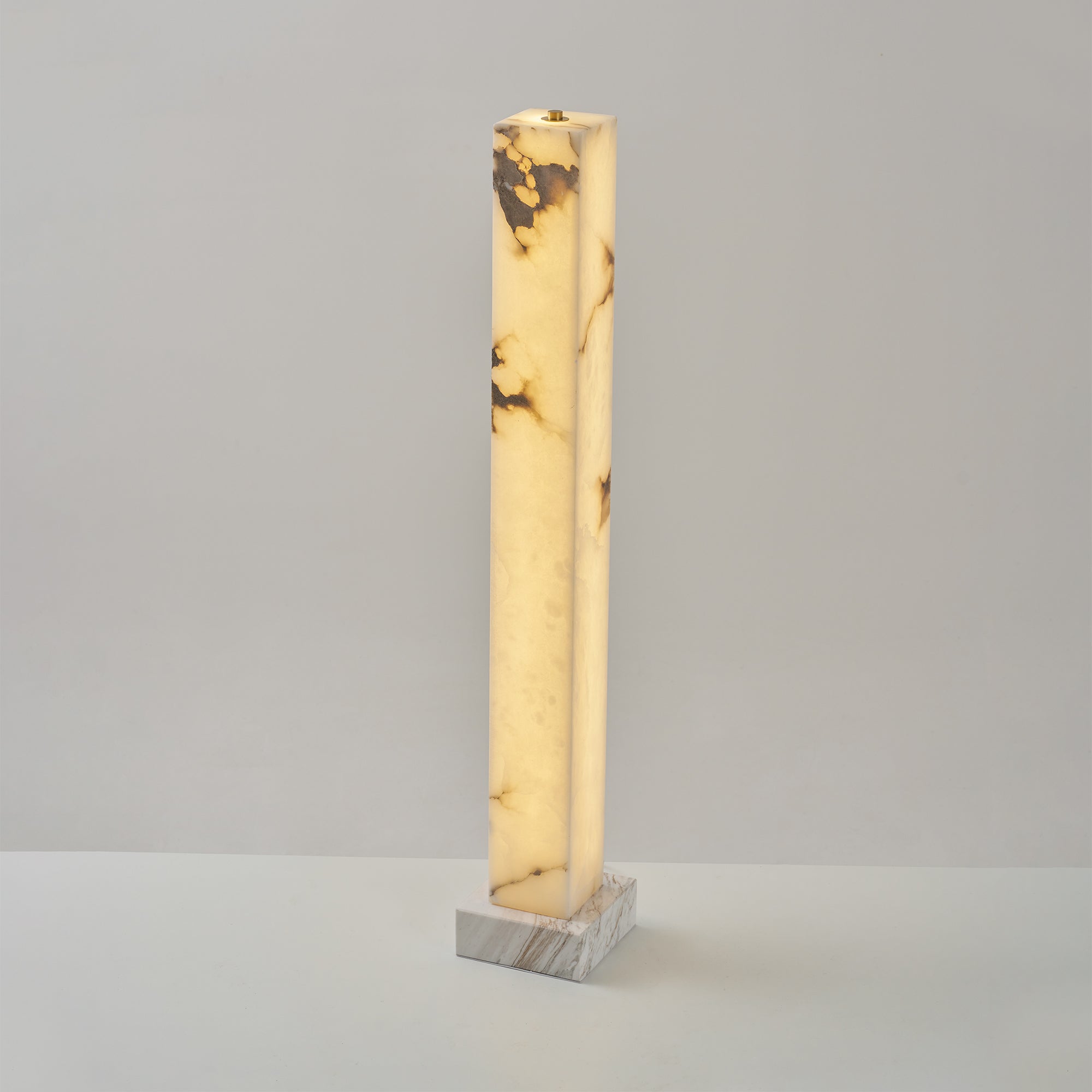 Back view of the Frozen Alabaster Floor Lamp.