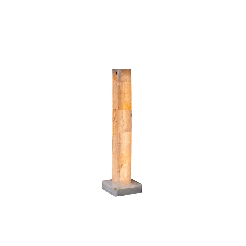 The lamp's minimalist frame from a distance.