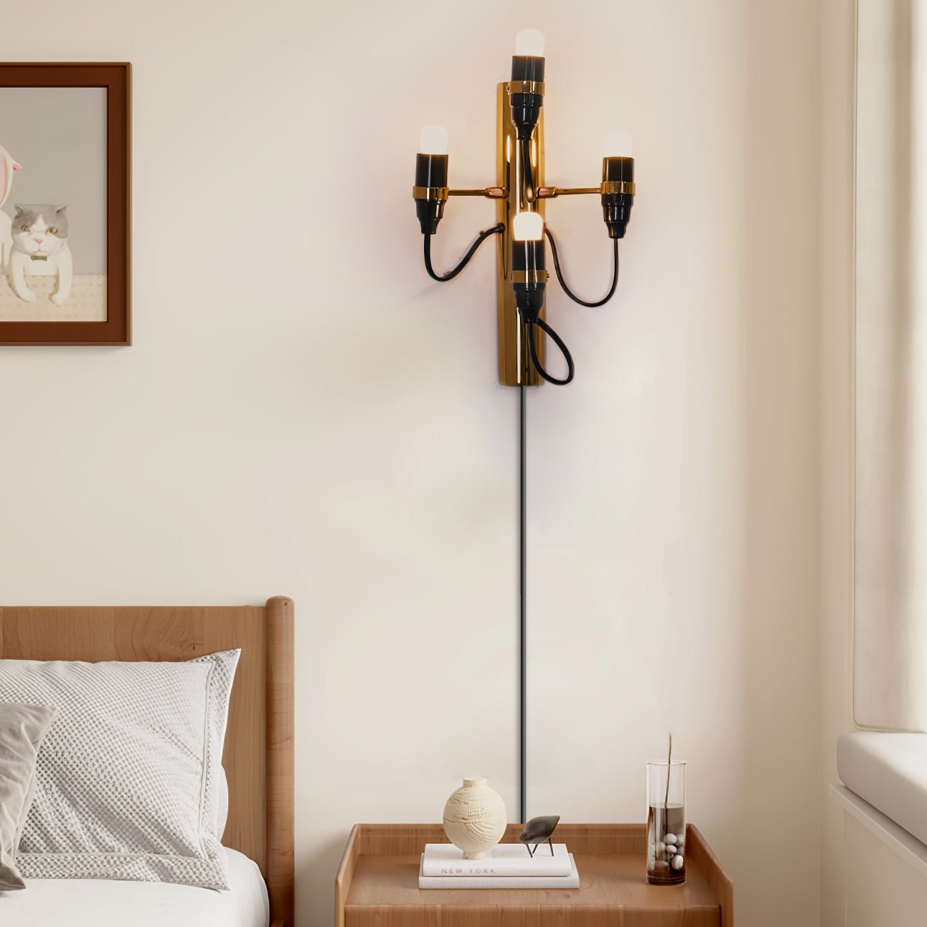 Cevynarae Classic Fruit Plug-in Wall Lamp-Neutral Decor