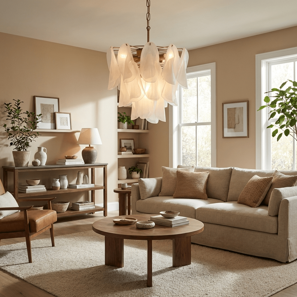 Fuchsia Chandelier-Neutral Decor