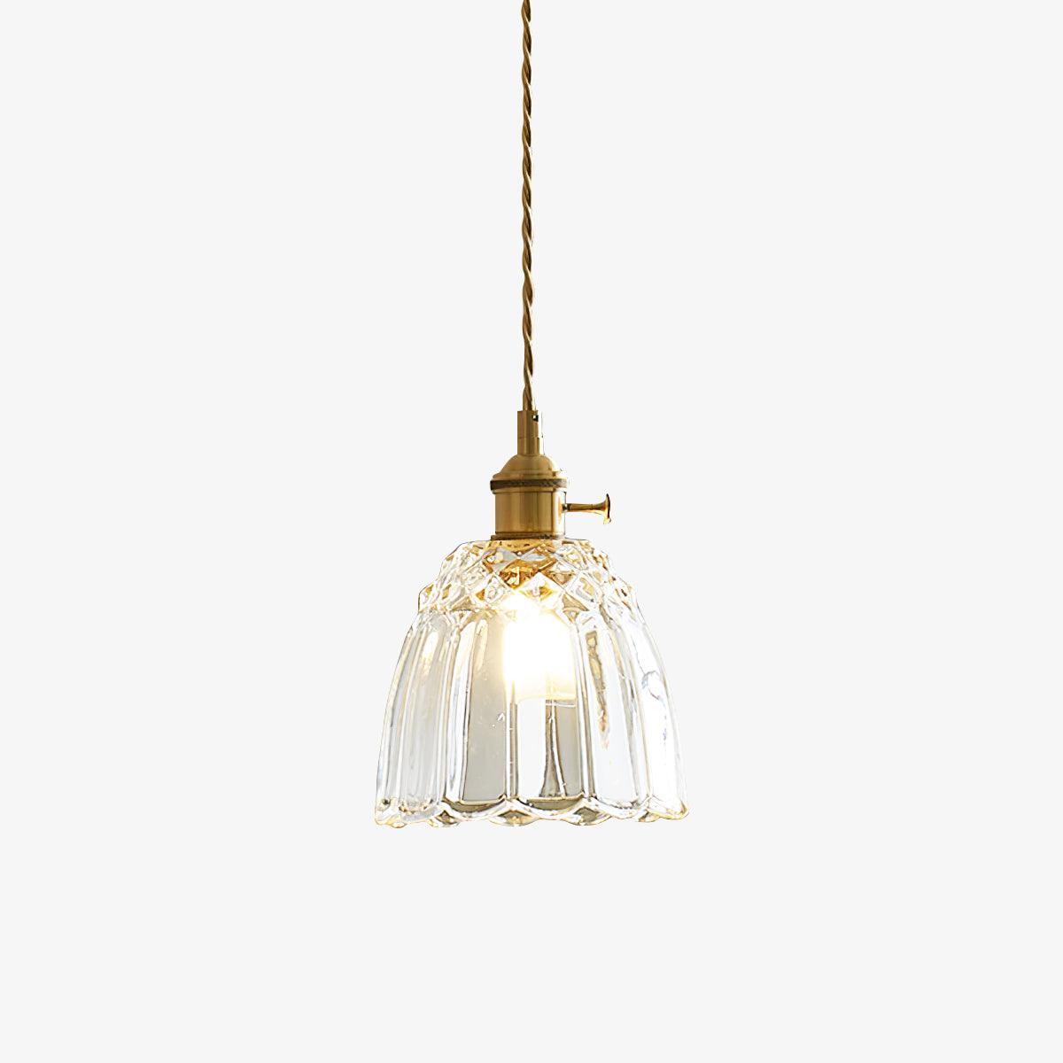 Nerithce Brass & Glass Luxurious Pendant Light-Neutral Decor