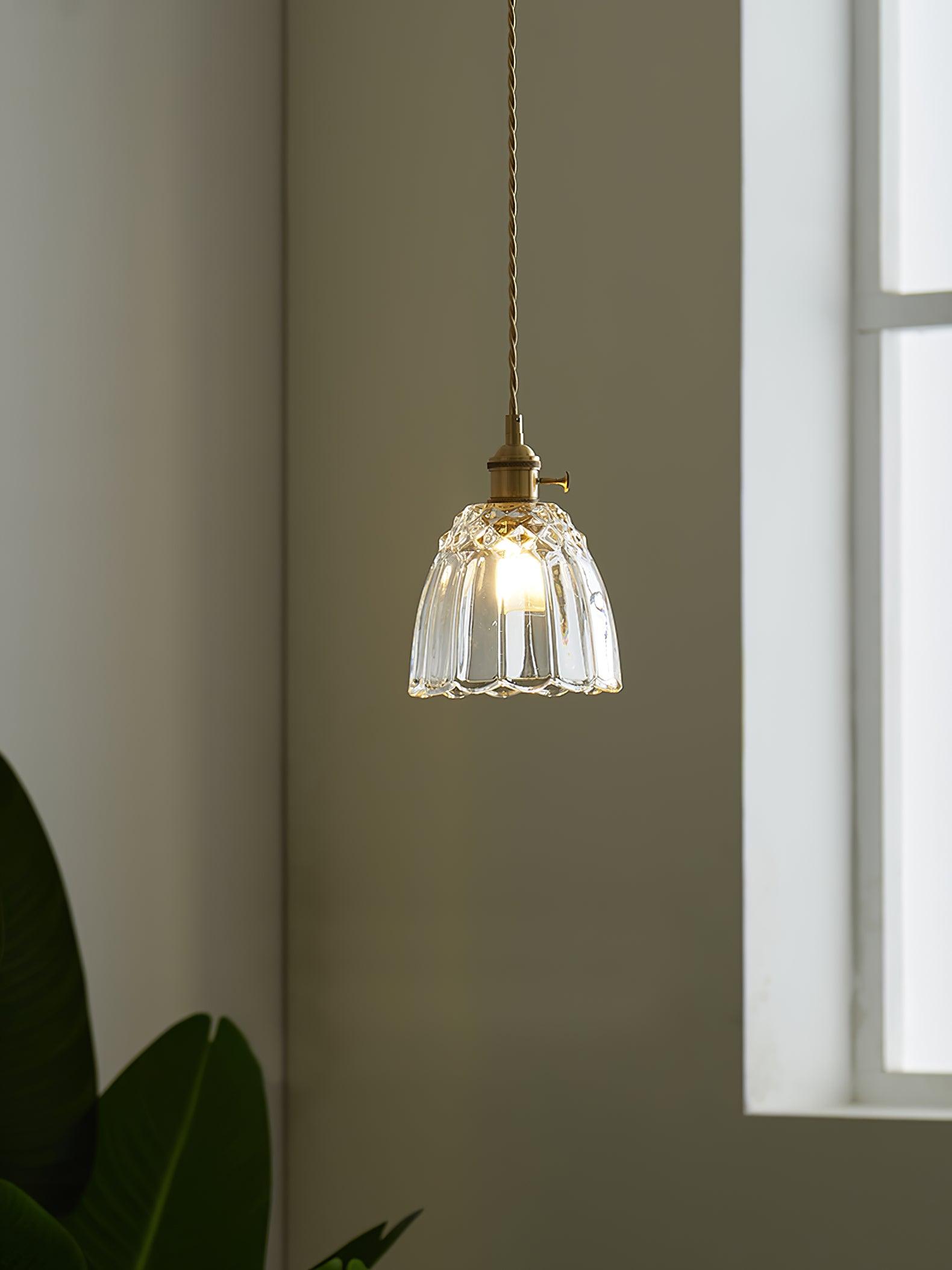 Nerithce Brass & Glass Luxurious Pendant Light-Neutral Decor