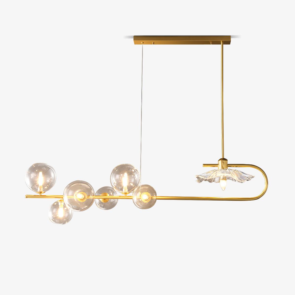 Kael Pendant Lamp Golden Glass Brass-Neutral Decor