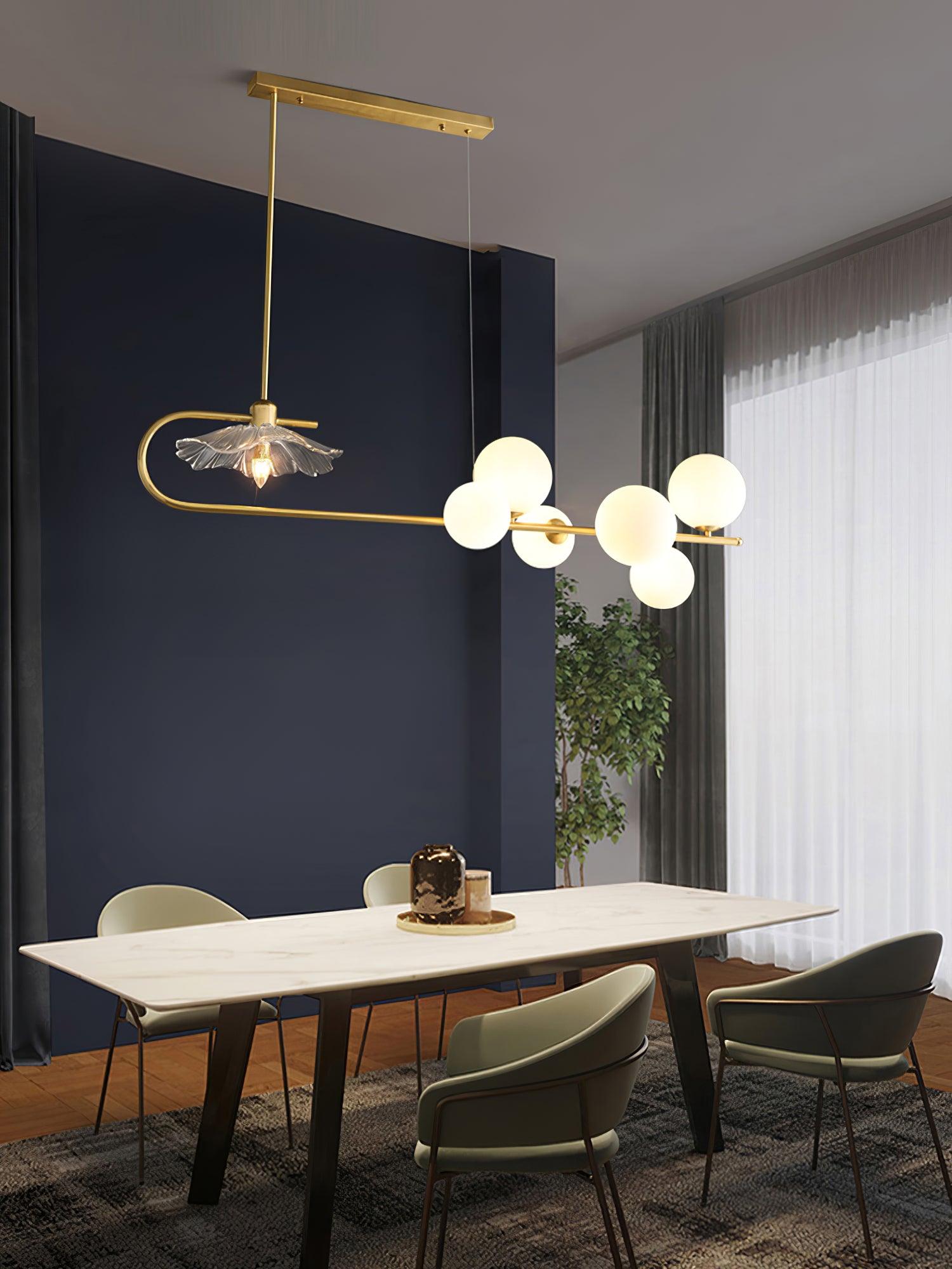 Kael Pendant Lamp Golden Glass Brass-Neutral Decor
