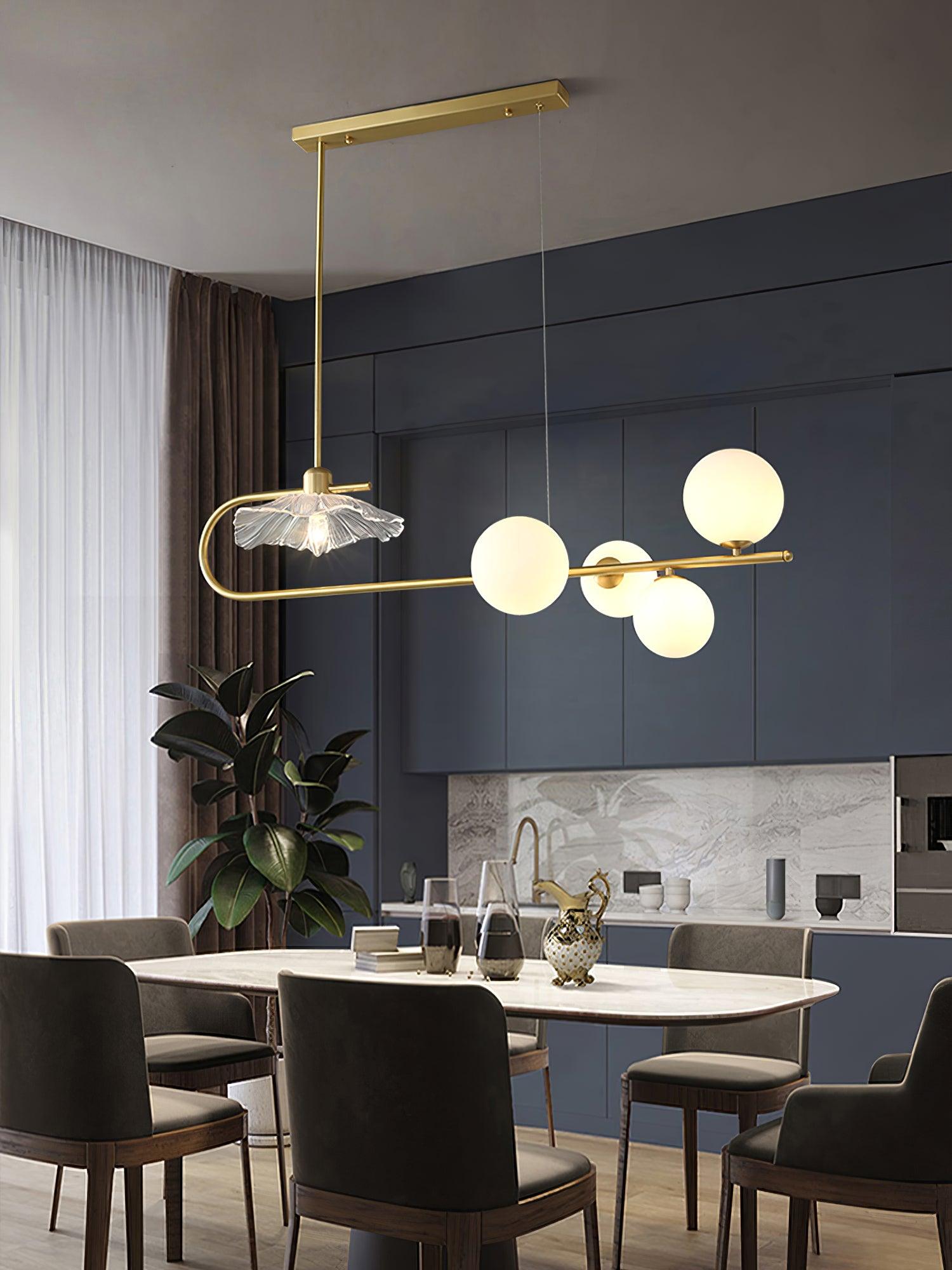 Kael Pendant Lamp Golden Glass Brass-Neutral Decor