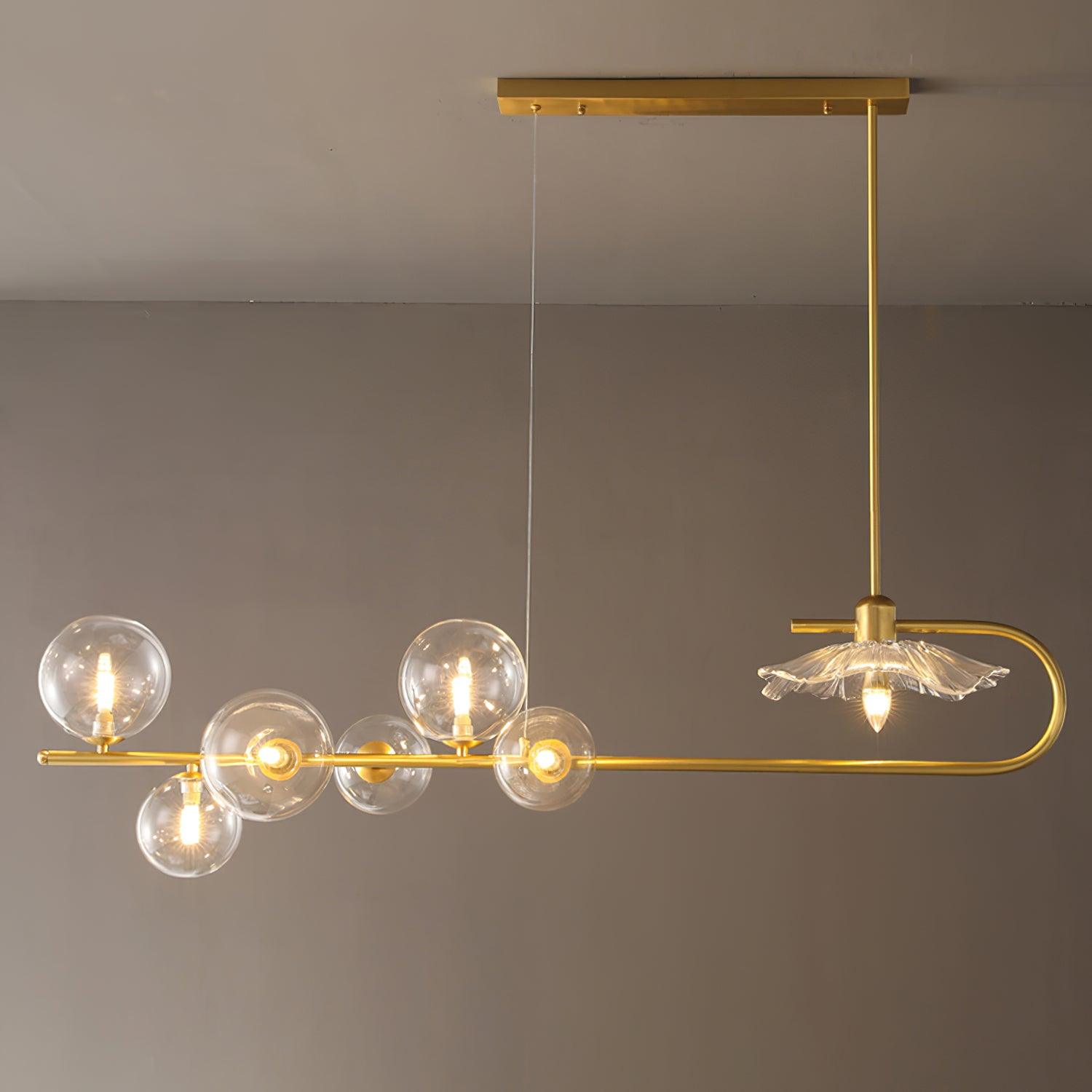 Kael Pendant Lamp Golden Glass Brass-Neutral Decor