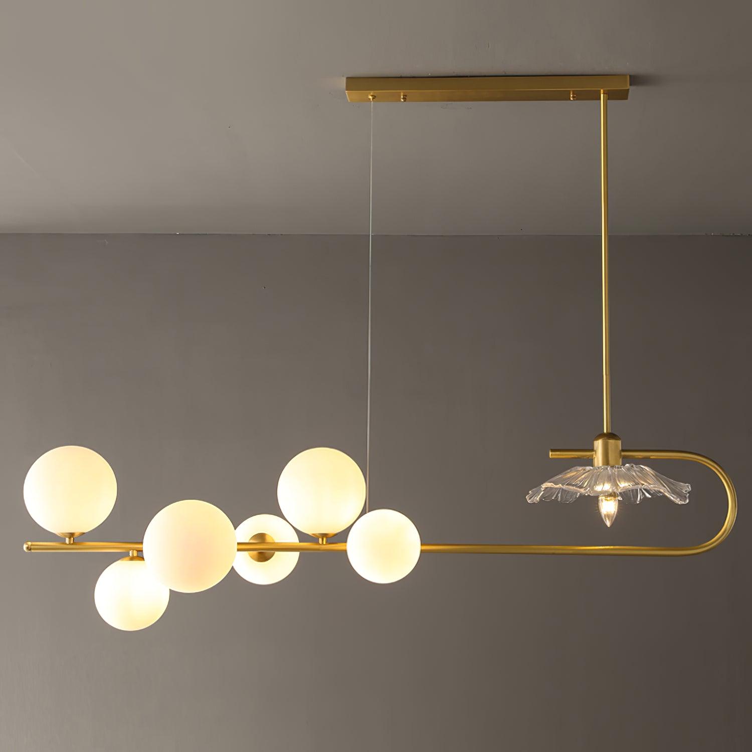 Kael Pendant Lamp Golden Glass Brass-Neutral Decor
