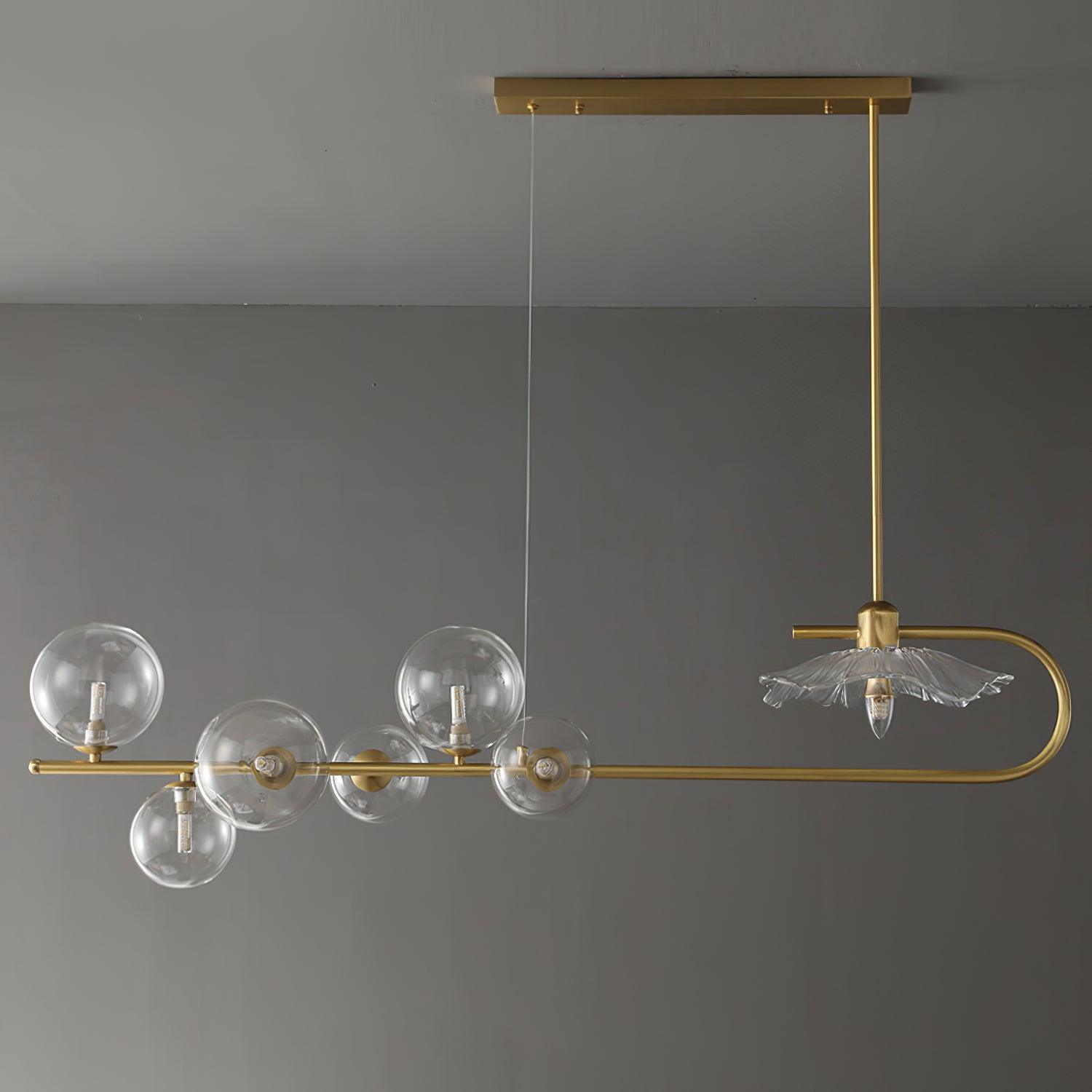 Kael Pendant Lamp Golden Glass Brass-Neutral Decor