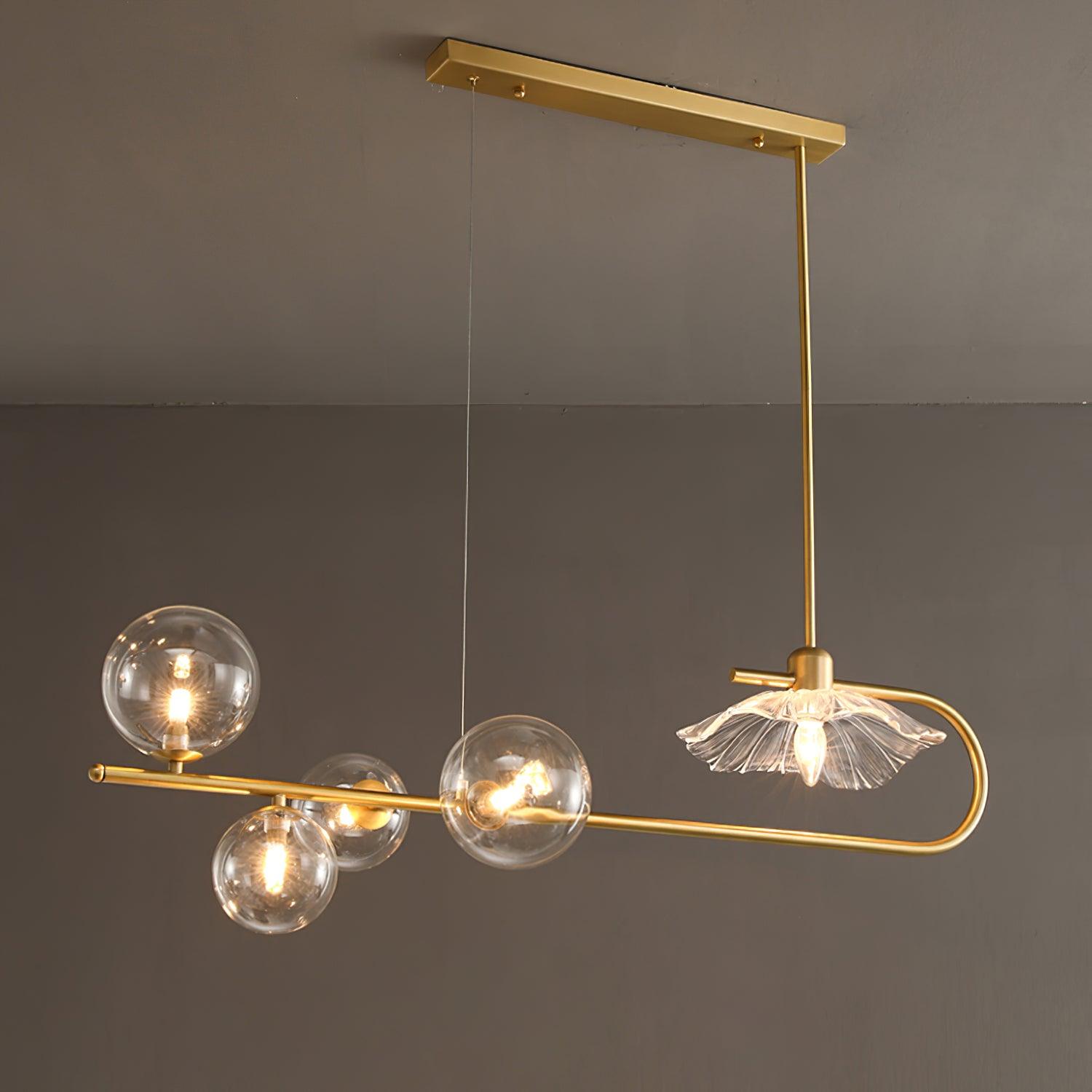 Kael Pendant Lamp Golden Glass Brass-Neutral Decor