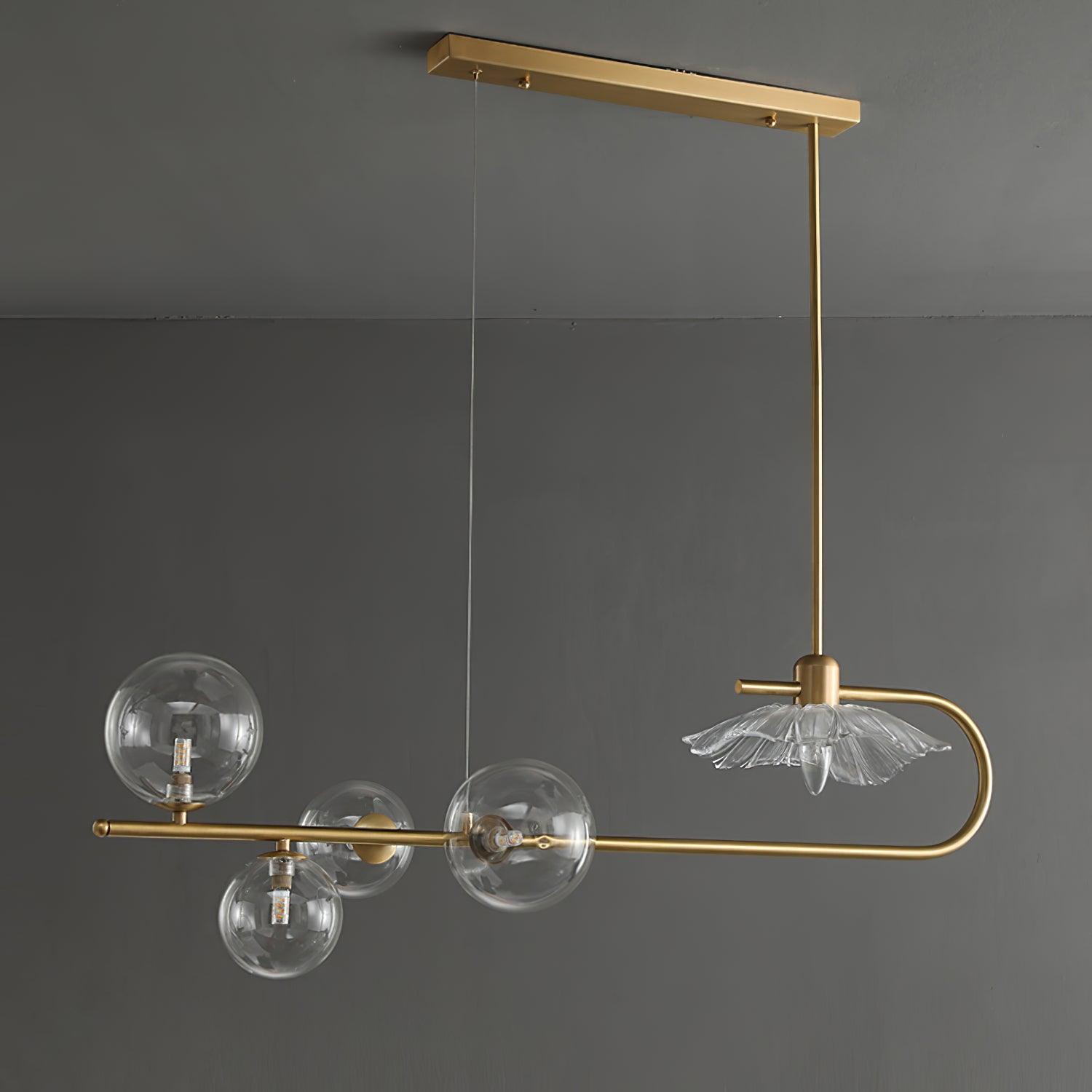 Kael Pendant Lamp Golden Glass Brass-Neutral Decor