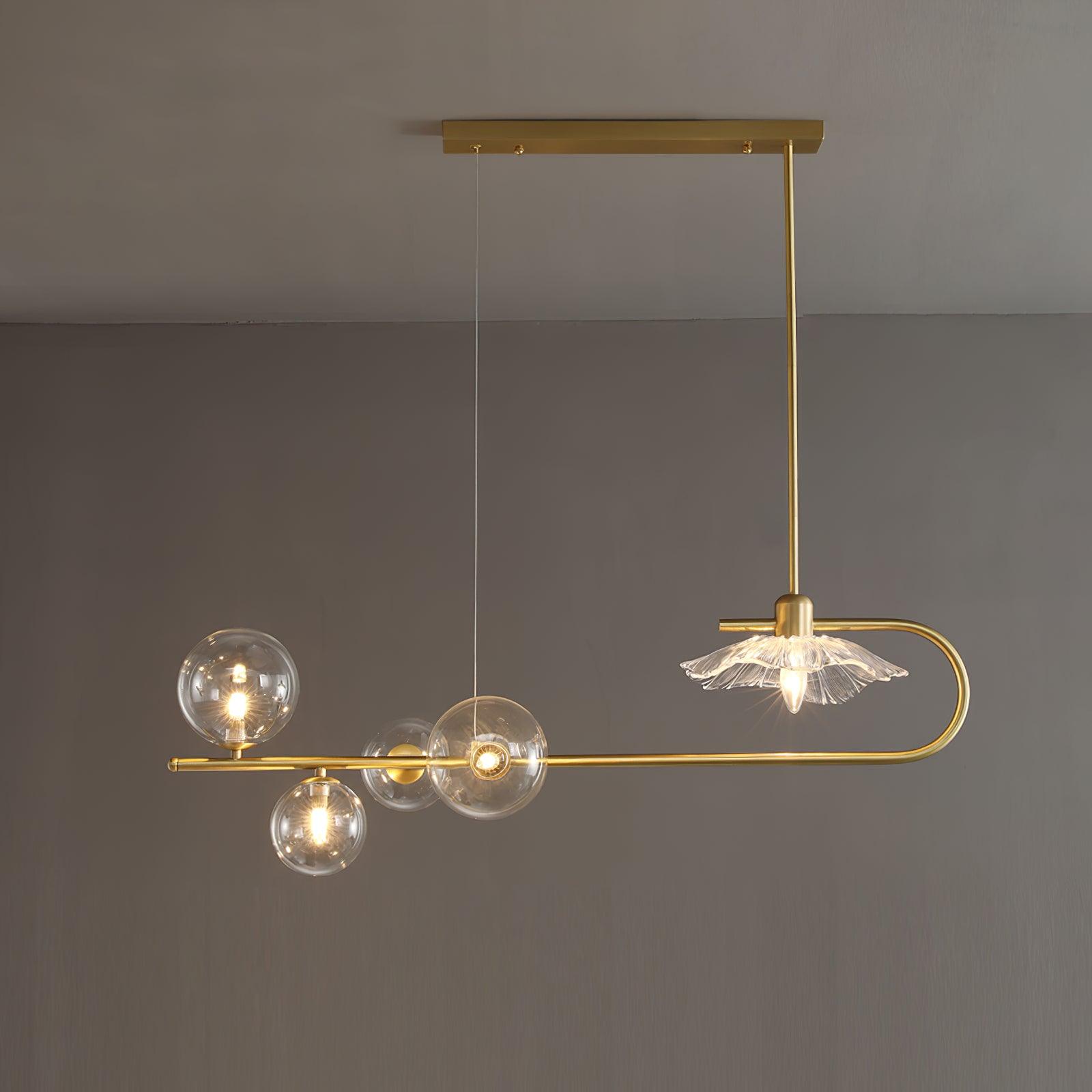 Kael Pendant Lamp Golden Glass Brass-Neutral Decor