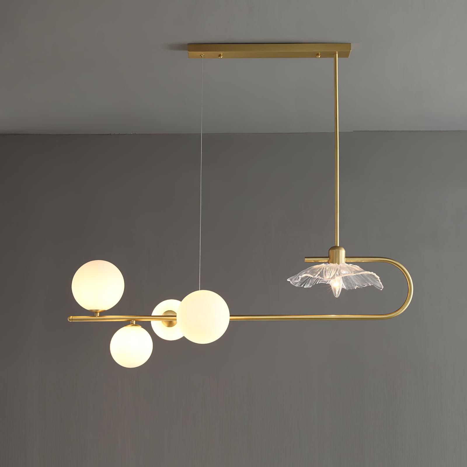 Kael Pendant Lamp Golden Glass Brass-Neutral Decor
