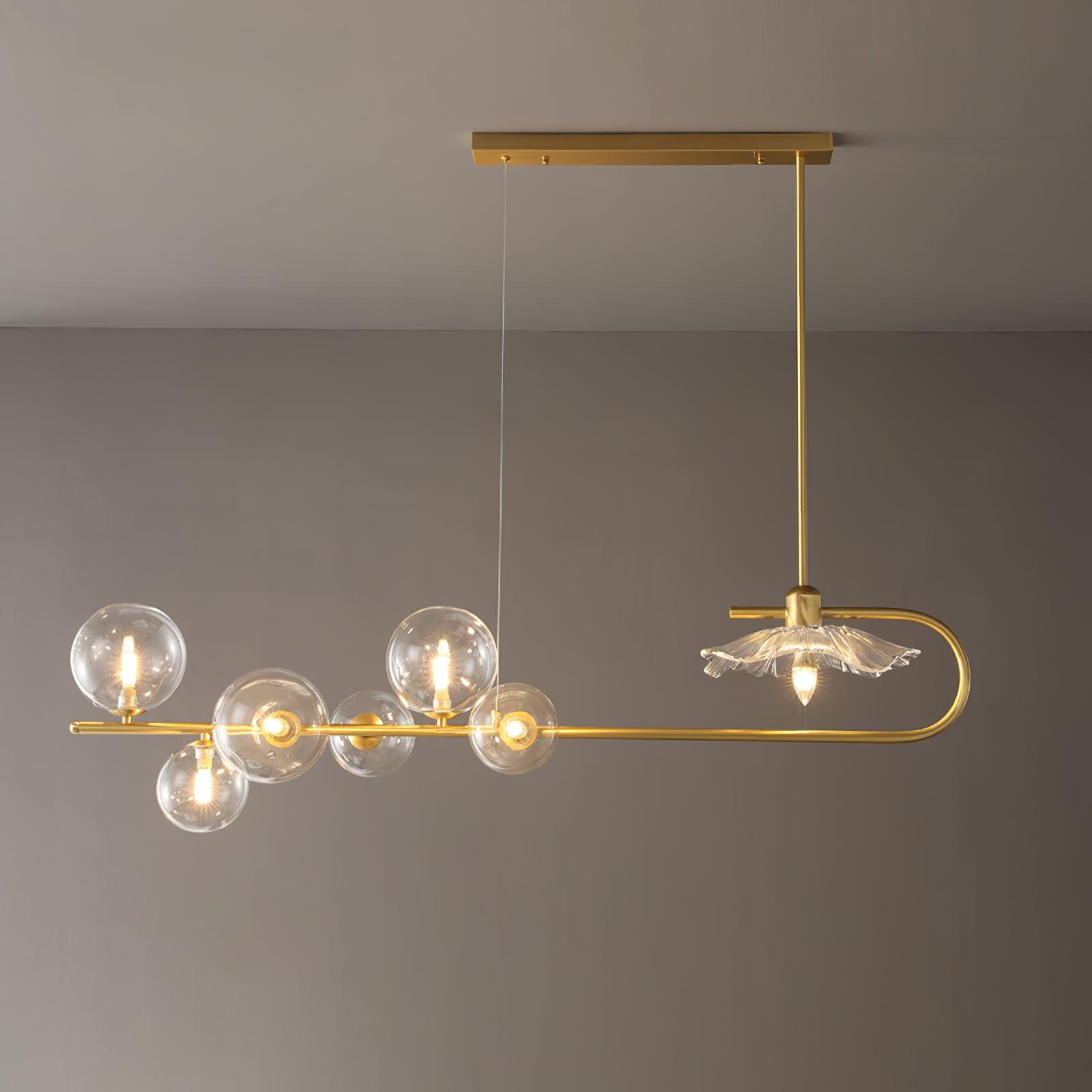 Kael Pendant Lamp Golden Glass Brass-Neutral Decor