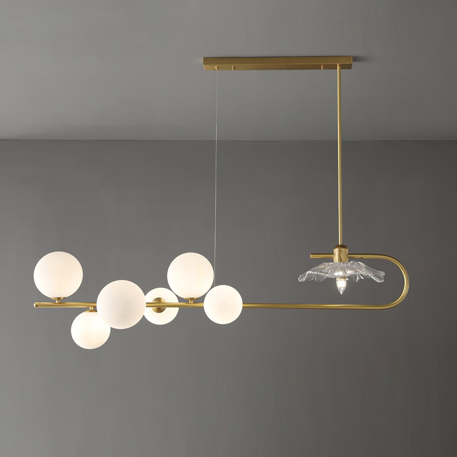 Kael Pendant Lamp Golden Glass Brass-Neutral Decor