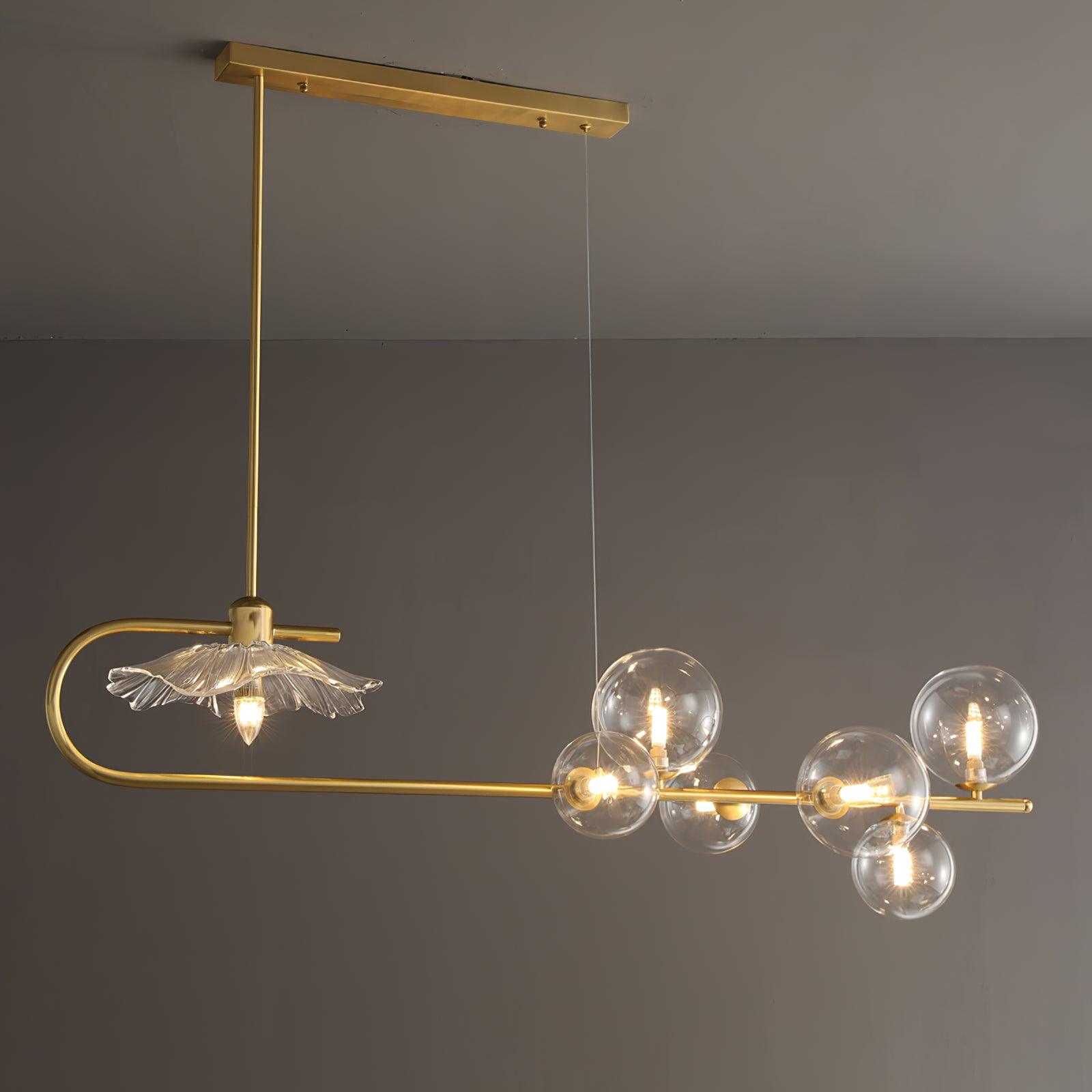 Kael Pendant Lamp Golden Glass Brass-Neutral Decor