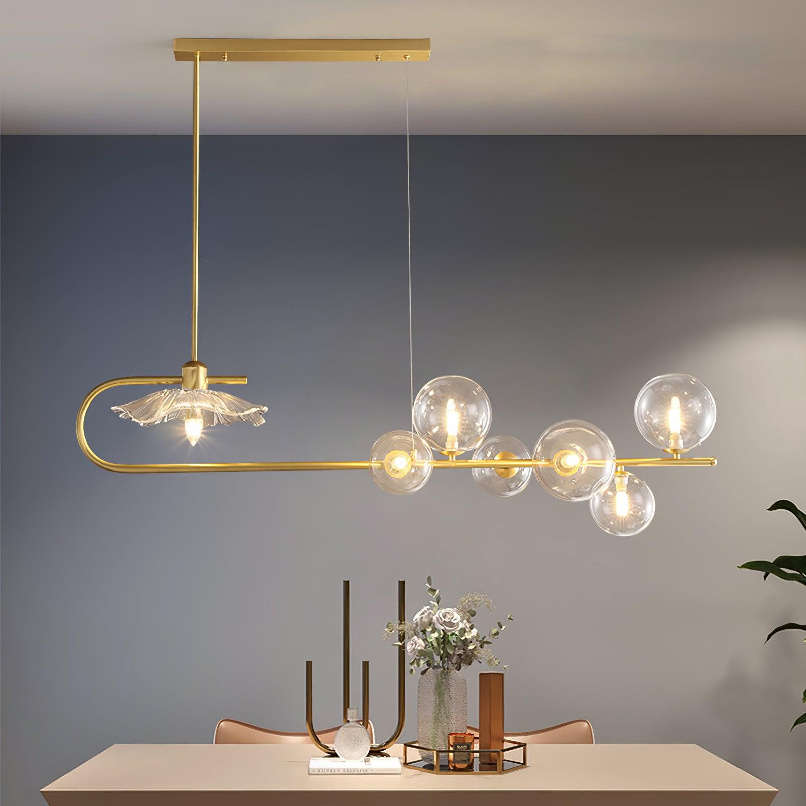 Kael Pendant Lamp Golden Glass Brass-Neutral Decor