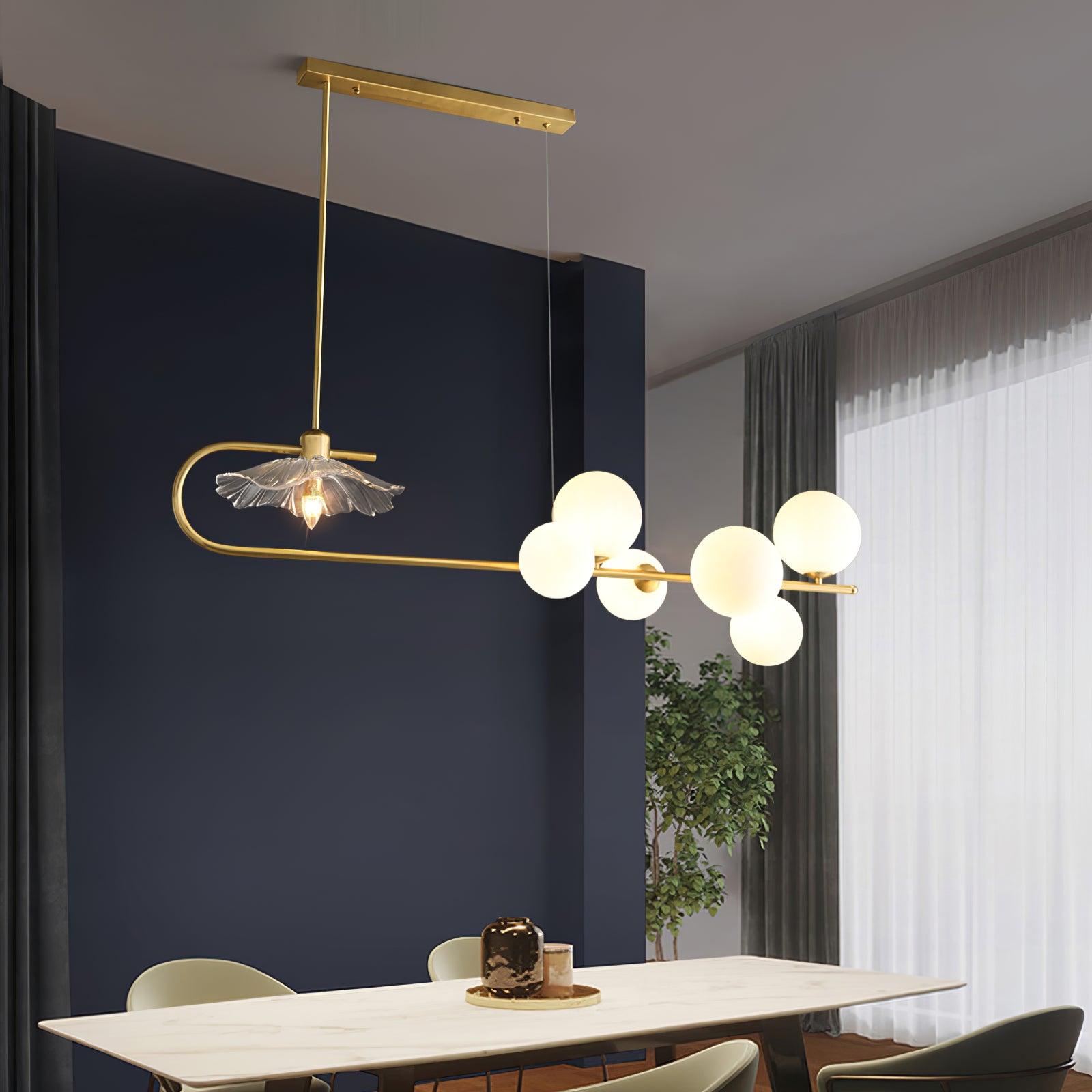 Kael Pendant Lamp Golden Glass Brass-Neutral Decor