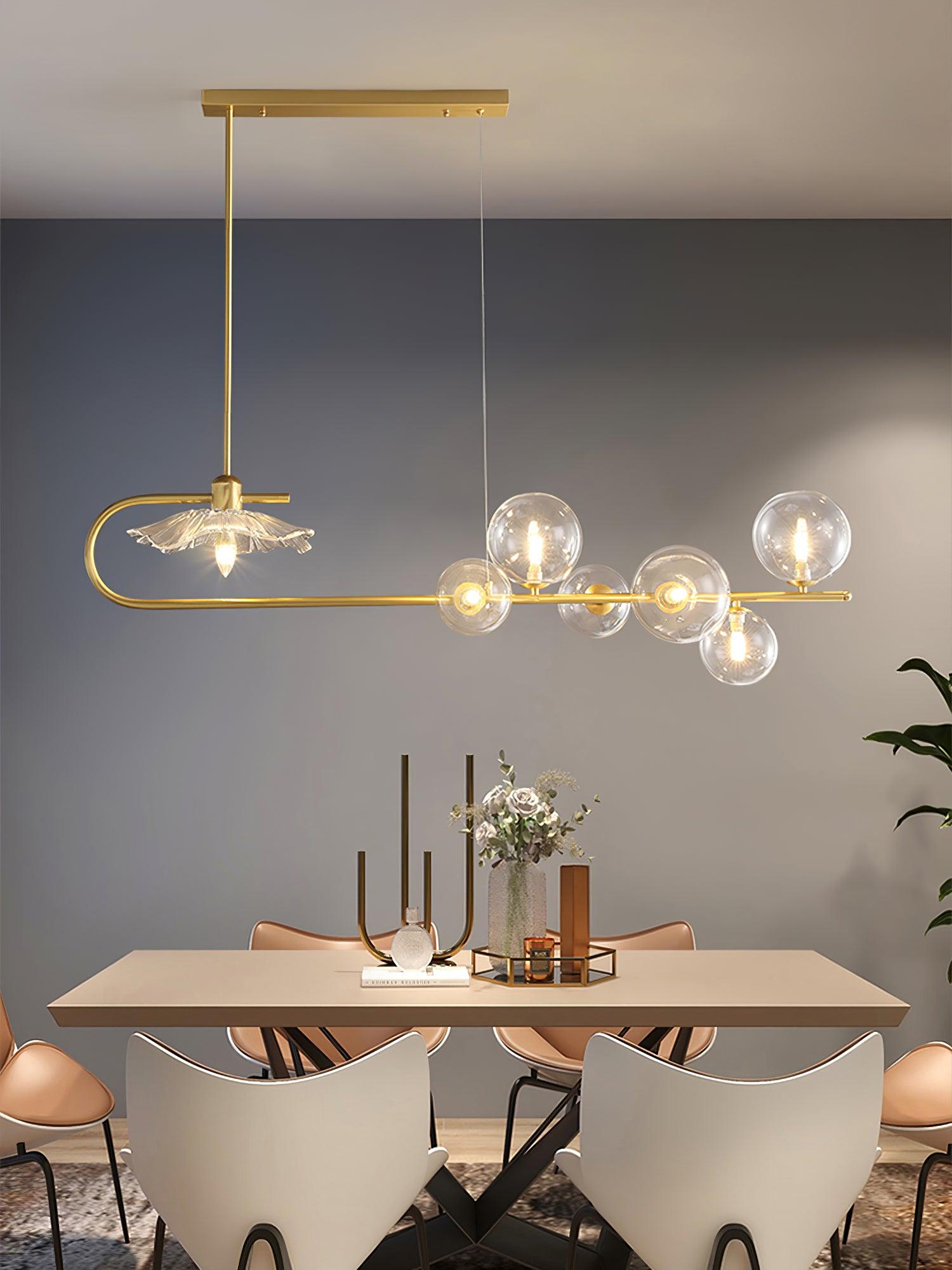 Kael Pendant Lamp Golden Glass Brass-Neutral Decor