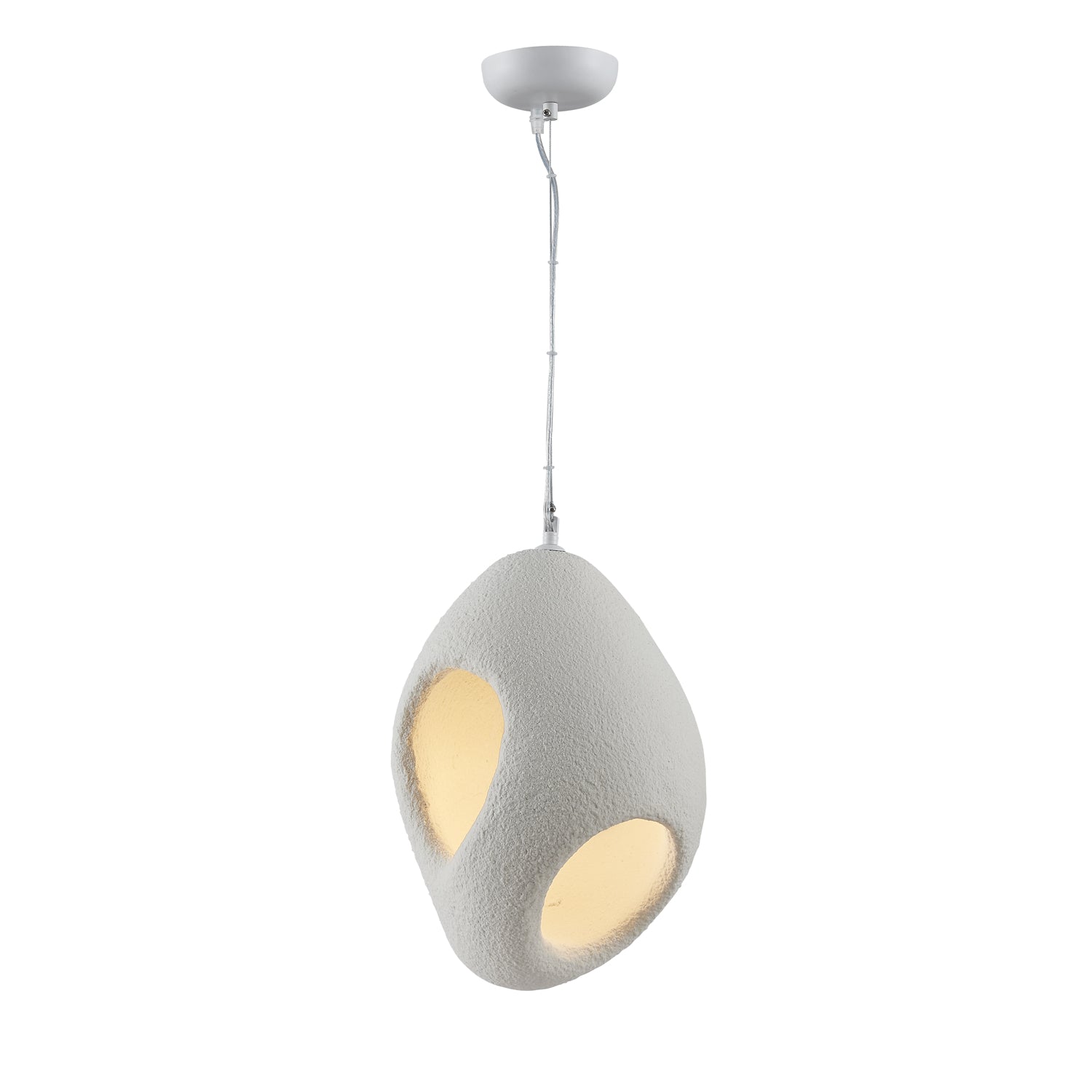 Zavelyra Textured Resin Pendant Light-Neutral Decor