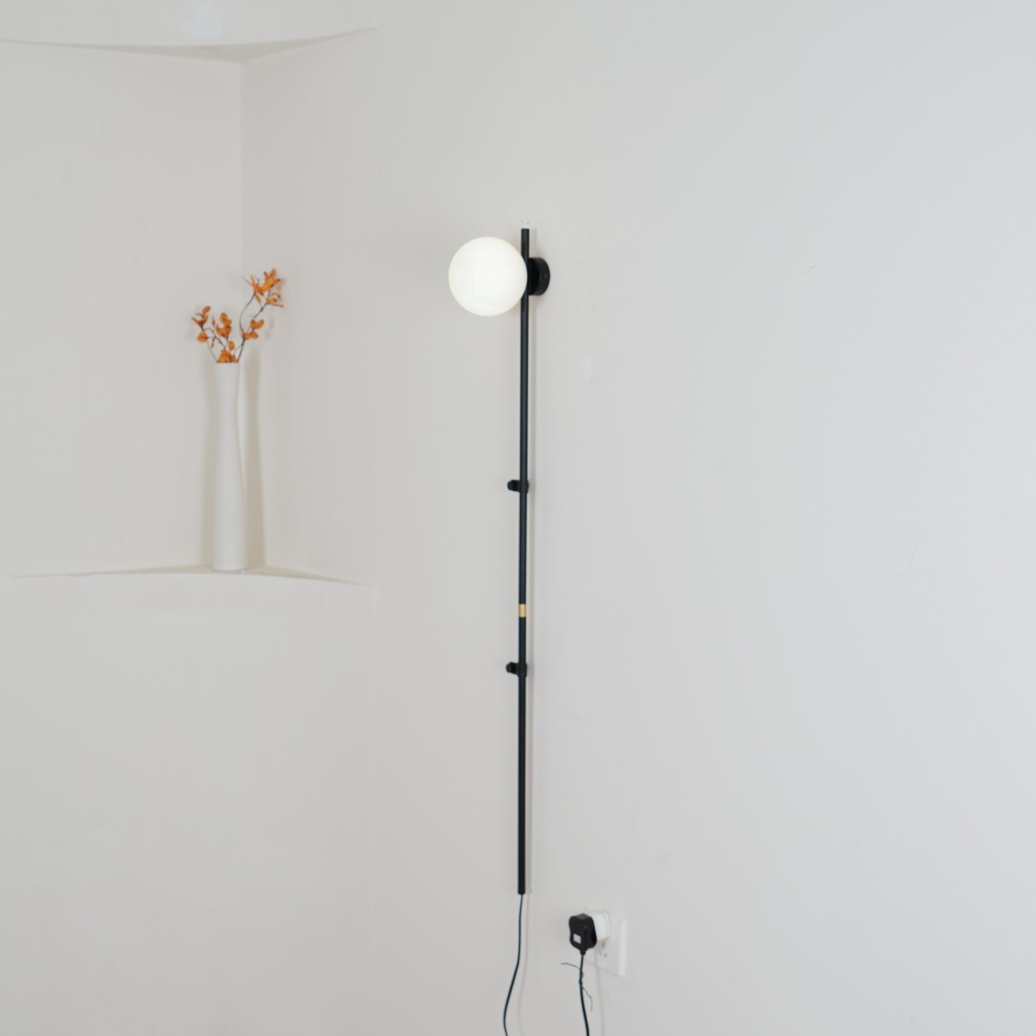 Curaeion Modern Minimalist Plug In Glass Wall Lamp-Neutral Decor
