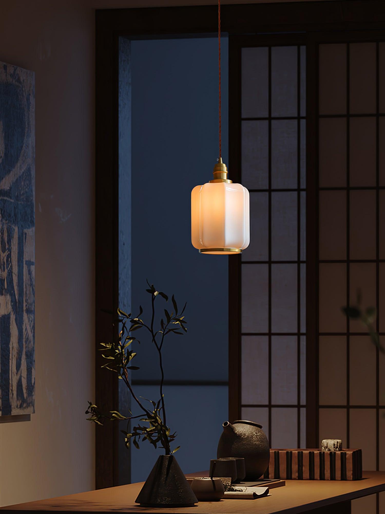 Lume Brass Vintage Pendant Light-Neutral Decor