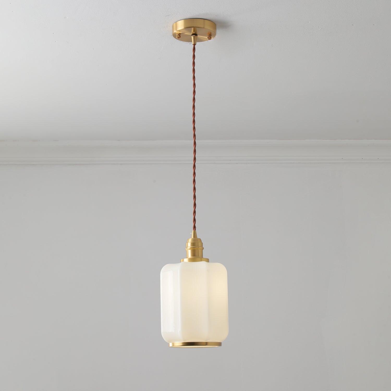 Lume Brass Vintage Pendant Light-Neutral Decor