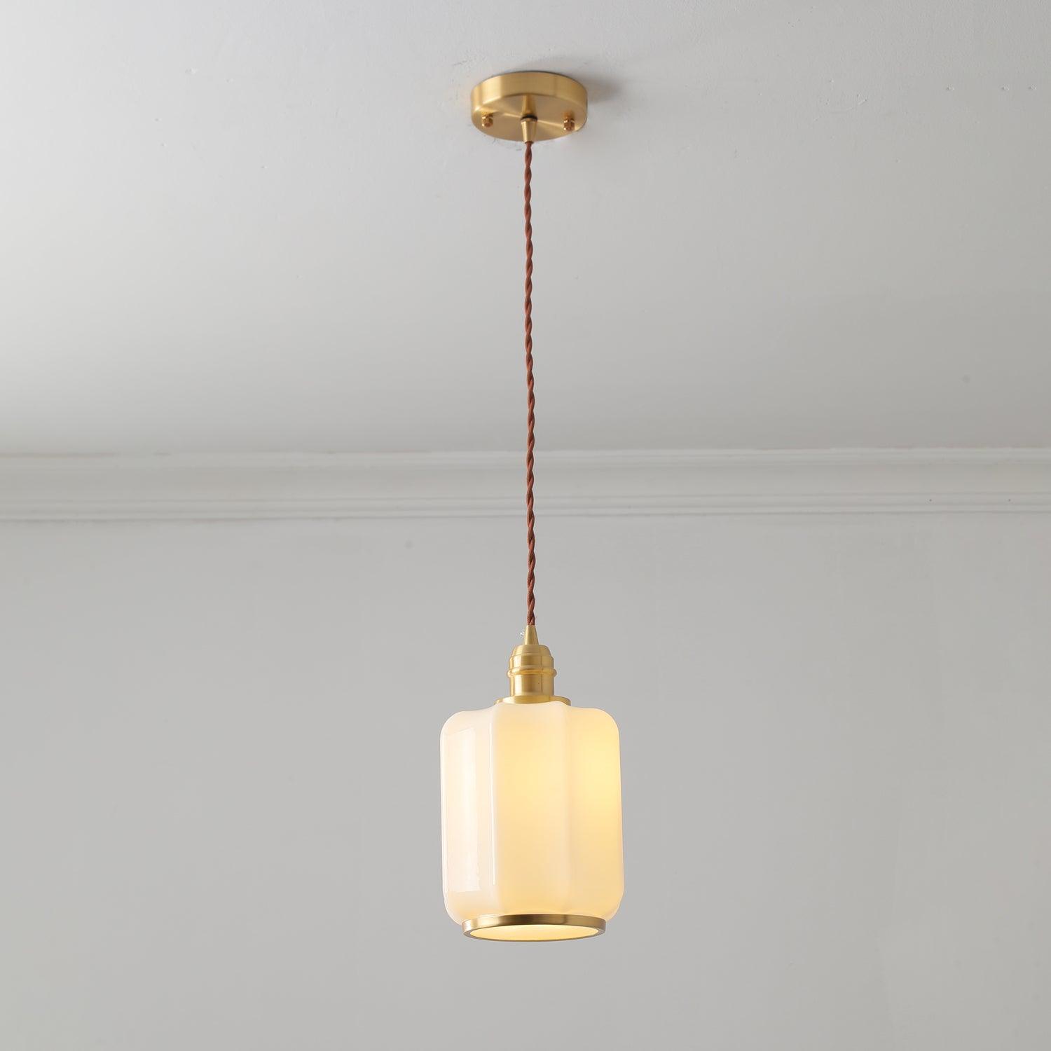 Lume Brass Vintage Pendant Light-Neutral Decor