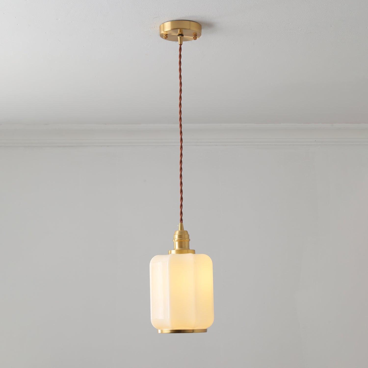 Lume Brass Vintage Pendant Light-Neutral Decor