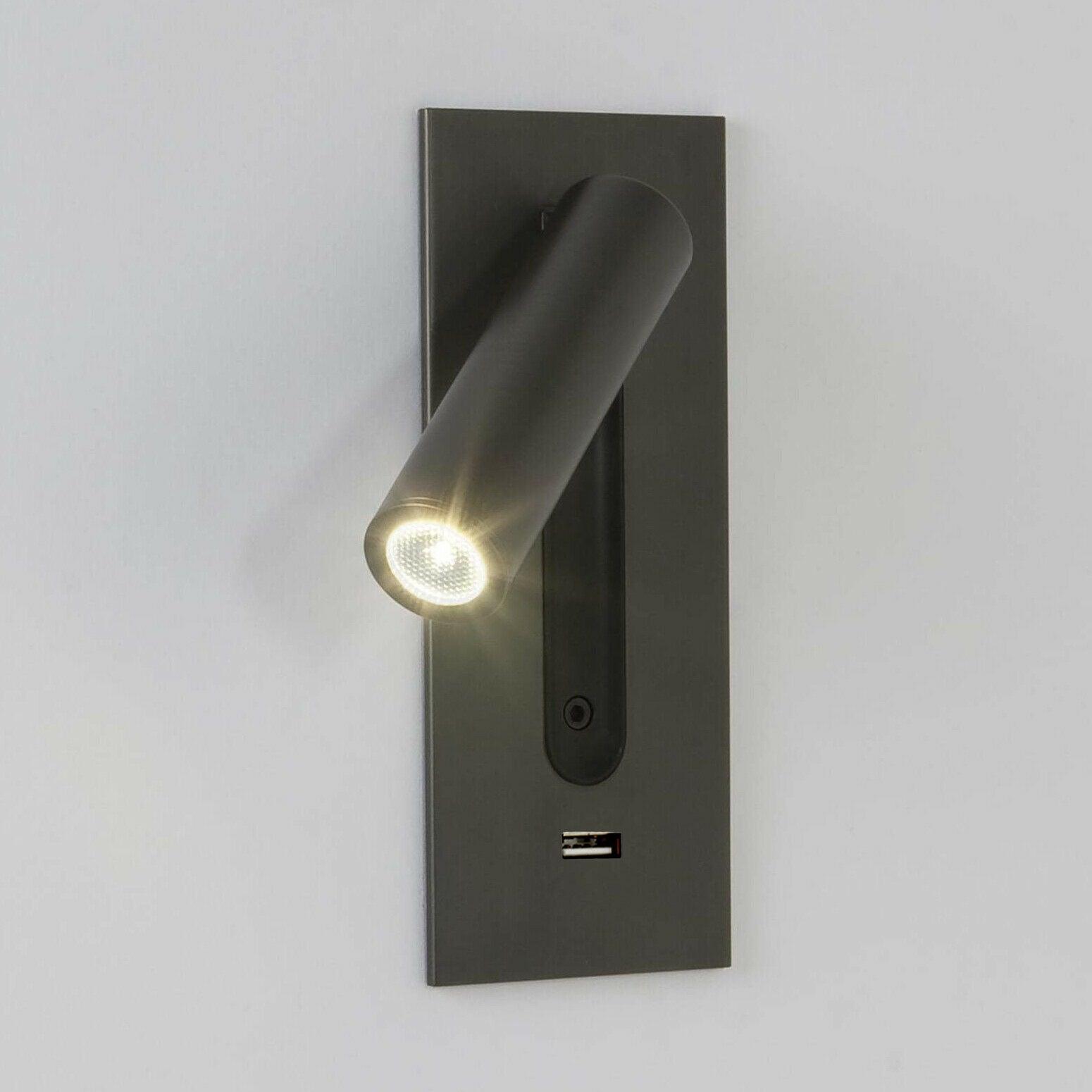 Sothis Modern Minimalist Bedside USB Black Wall Light-Neutral Decor