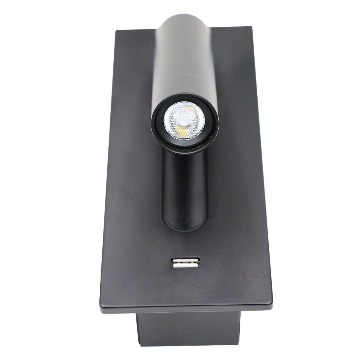 Sothis Modern Minimalist Bedside USB Black Wall Light-Neutral Decor