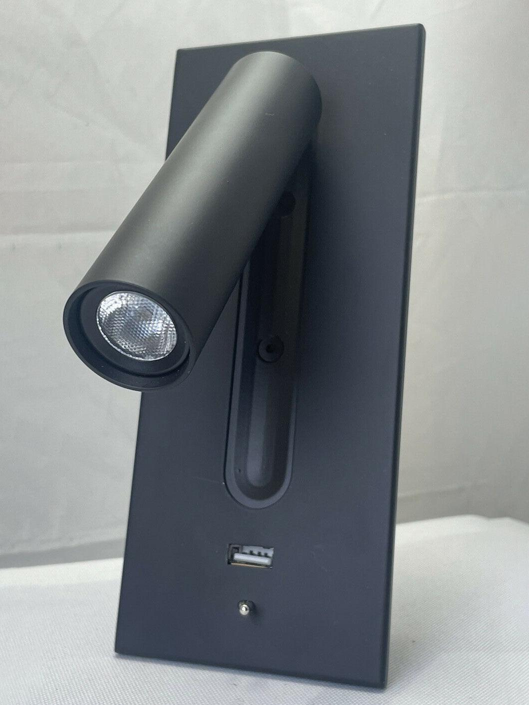 Sothis Modern Minimalist Bedside USB Black Wall Light-Neutral Decor
