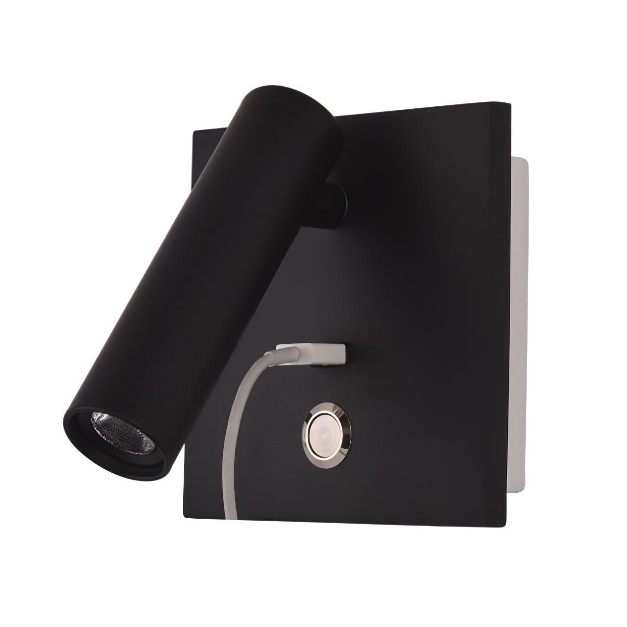 Sothis Modern Minimalist Bedside USB Black Wall Light-Neutral Decor
