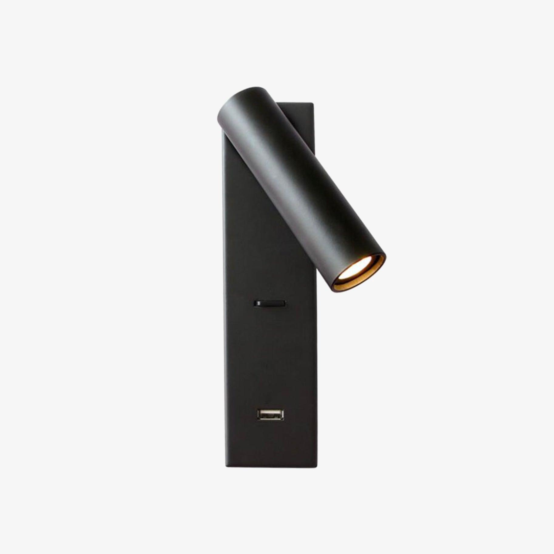 Sothis Modern Minimalist Bedside USB Black Wall Light-Neutral Decor