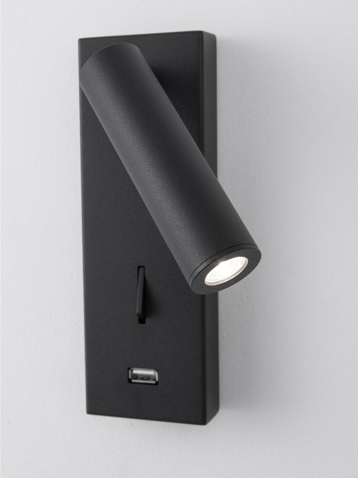 Sothis Modern Minimalist Bedside USB Black Wall Light-Neutral Decor
