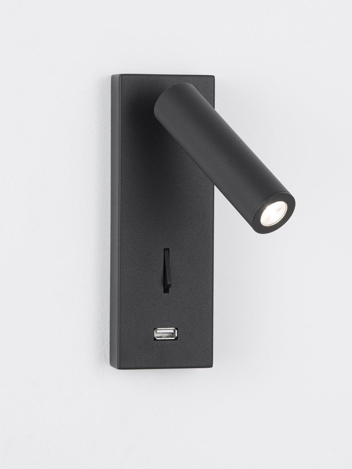Sothis Modern Minimalist Bedside USB Black Wall Light-Neutral Decor