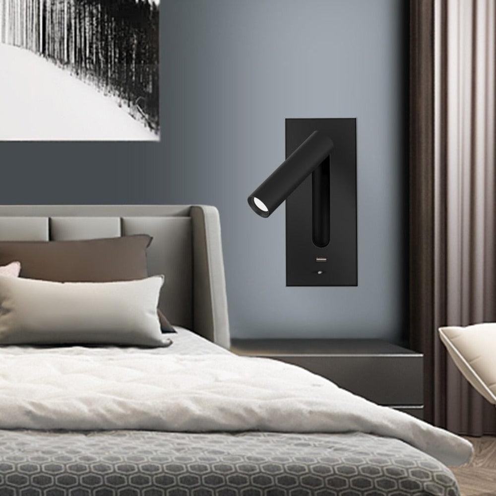 Sothis Modern Minimalist Bedside USB Black Wall Light-Neutral Decor
