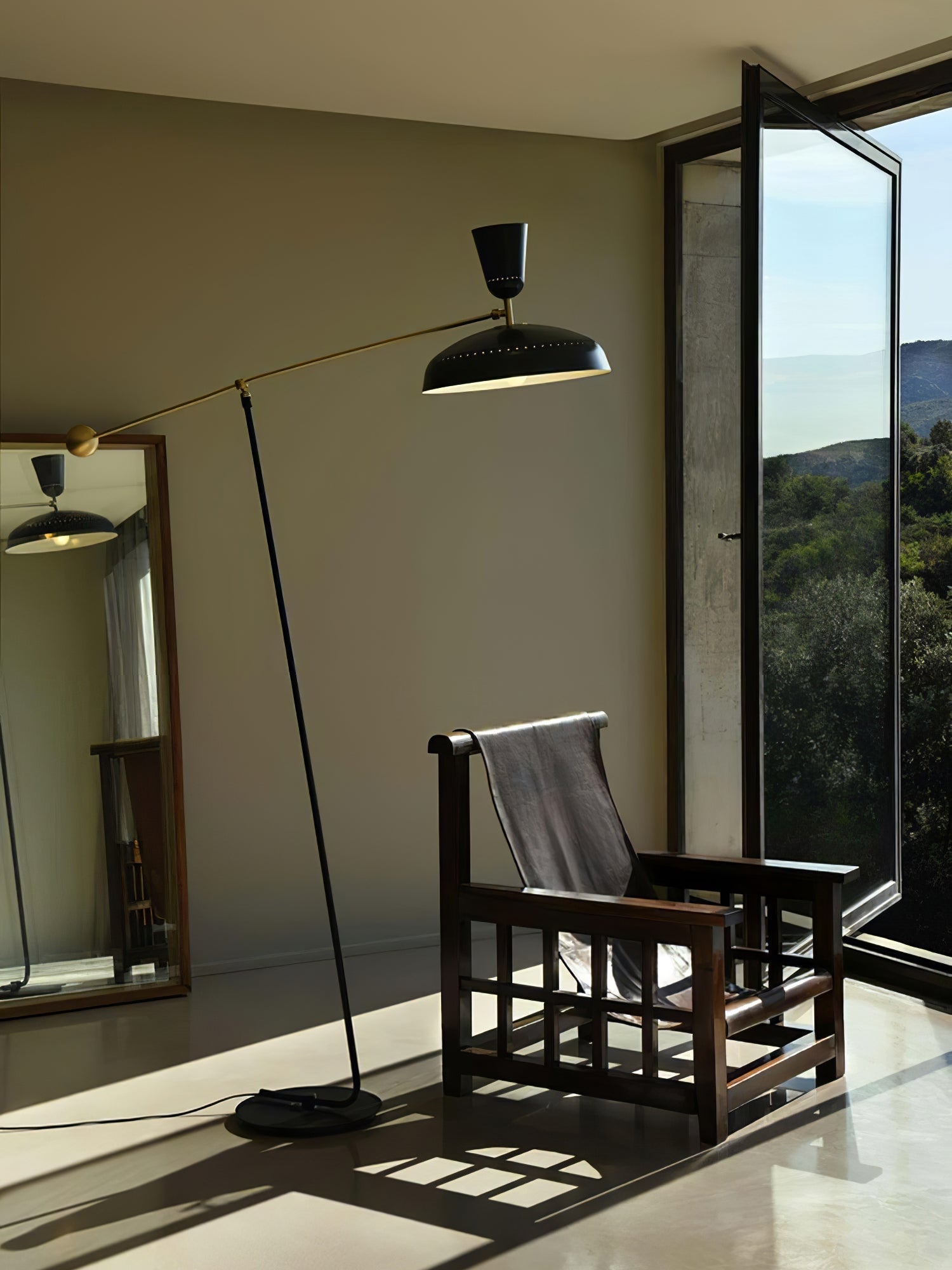 Celeste Minimalism Brass Floor Lamp-Neutral Decor