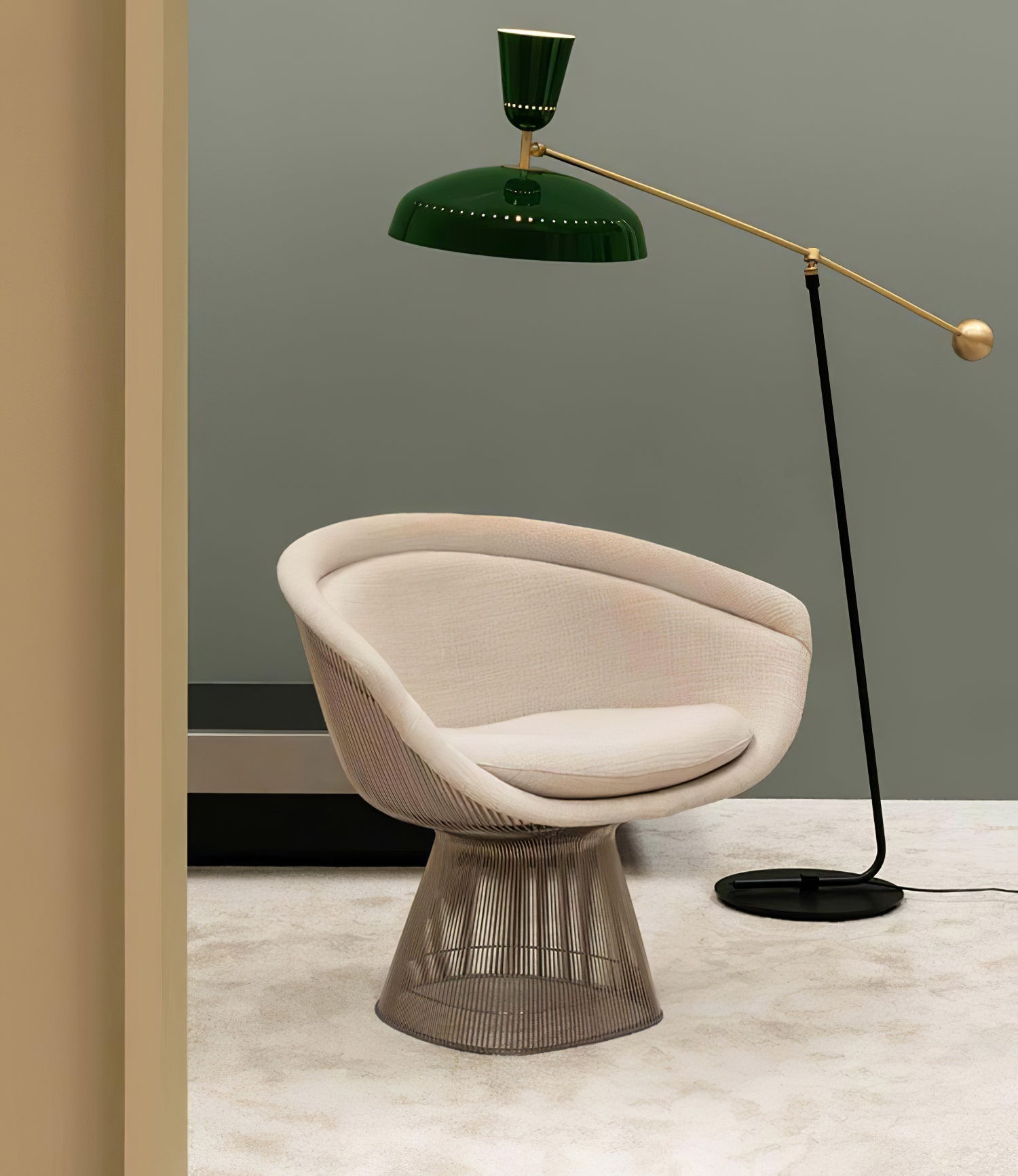Celeste Minimalism Brass Floor Lamp-Neutral Decor