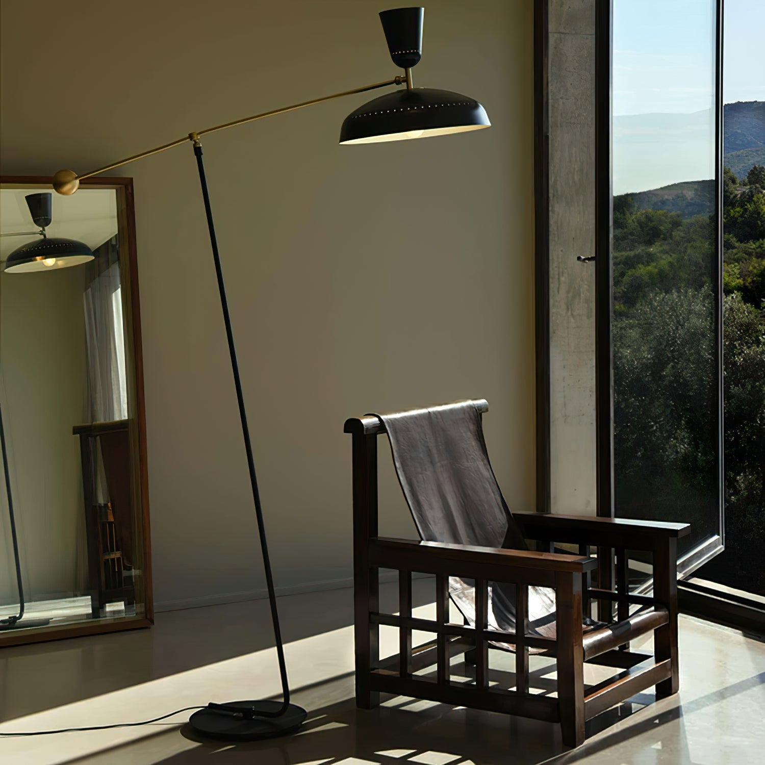 Celeste Minimalism Brass Floor Lamp-Neutral Decor