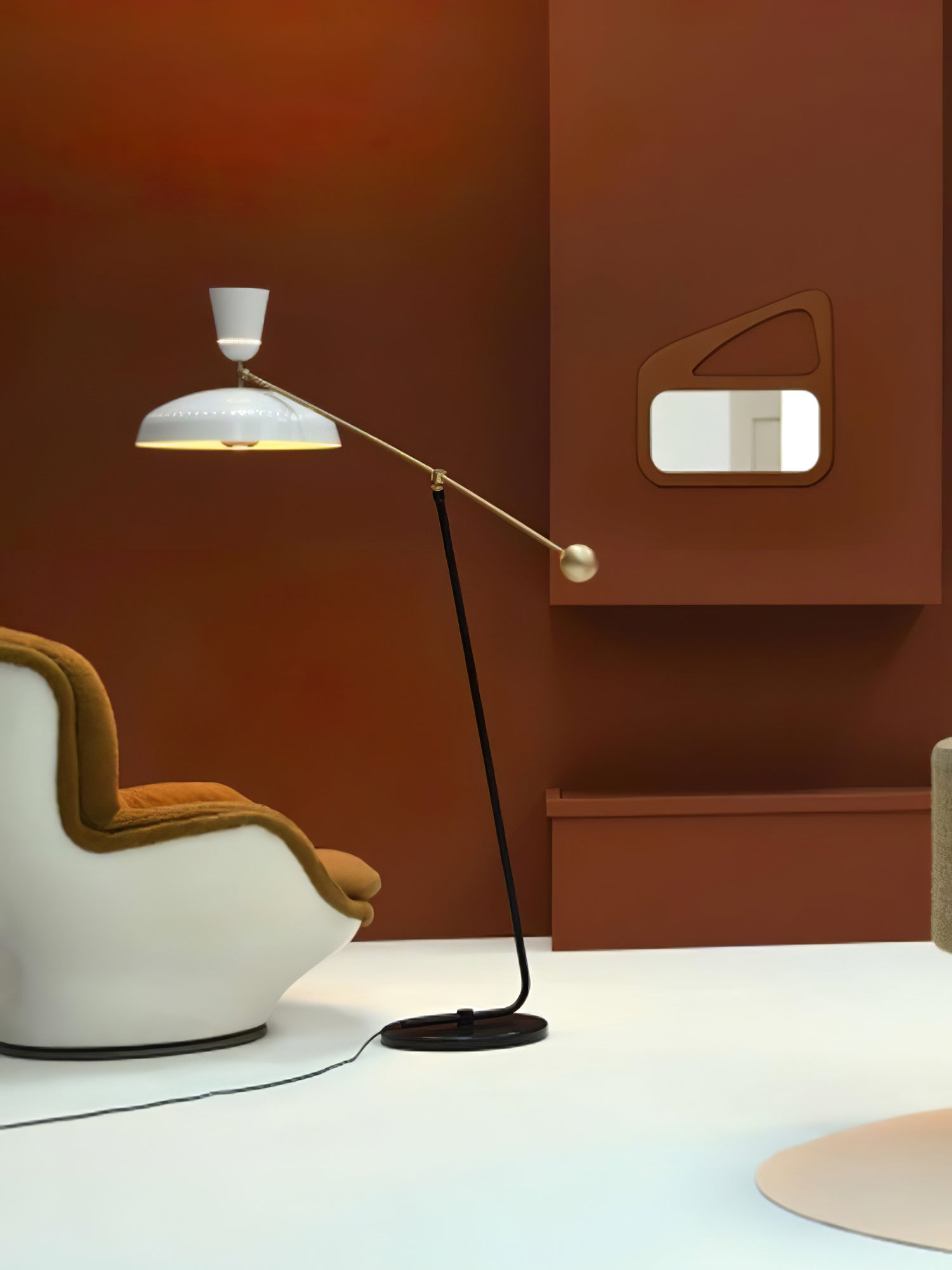 Celeste Minimalism Brass Floor Lamp-Neutral Decor