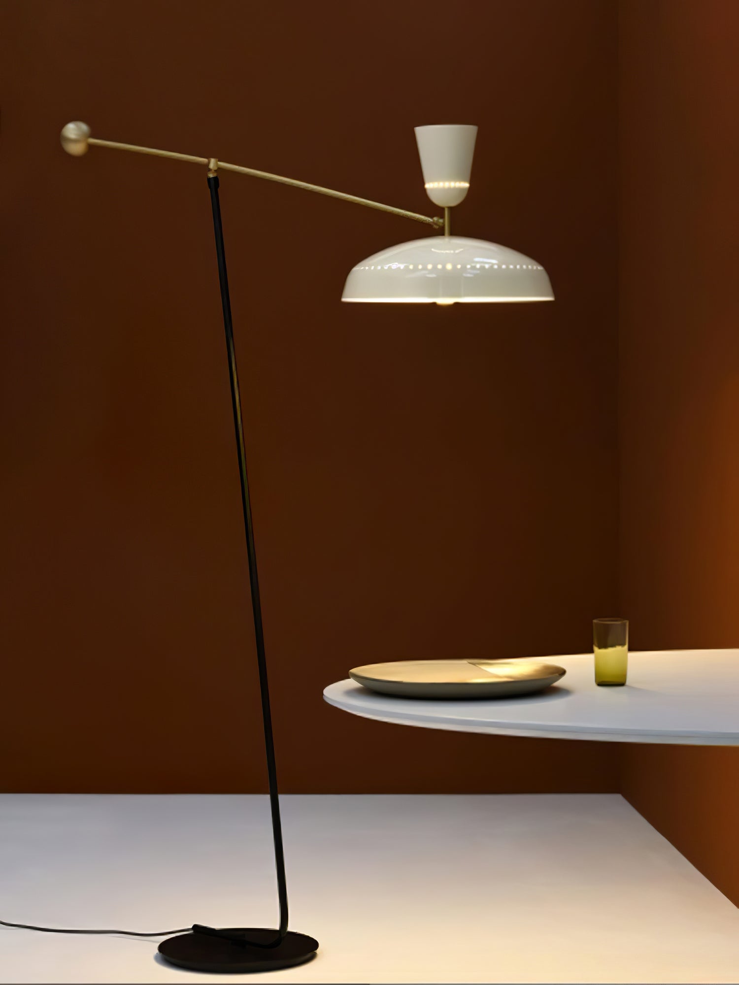 Celeste Minimalism Brass Floor Lamp-Neutral Decor