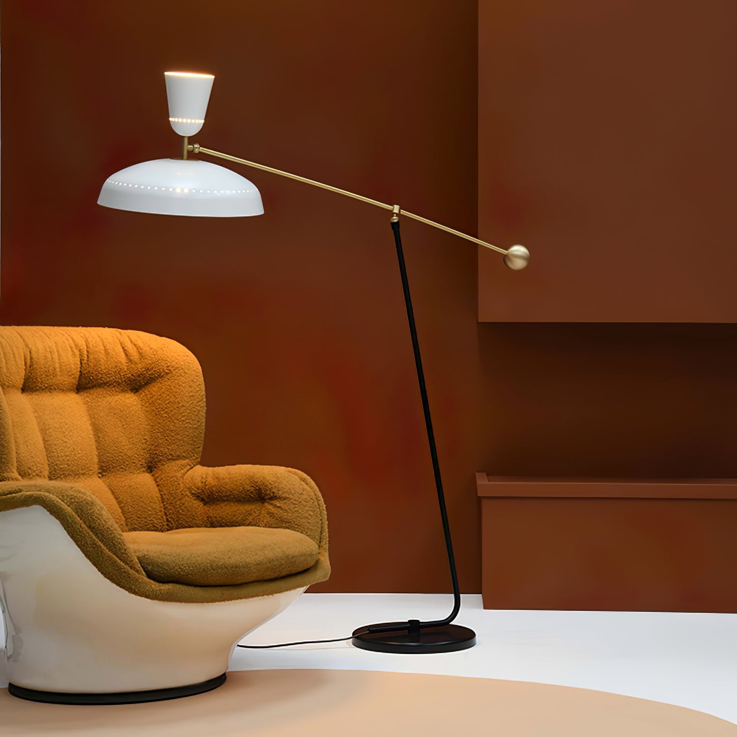 Celeste Minimalism Brass Floor Lamp-Neutral Decor