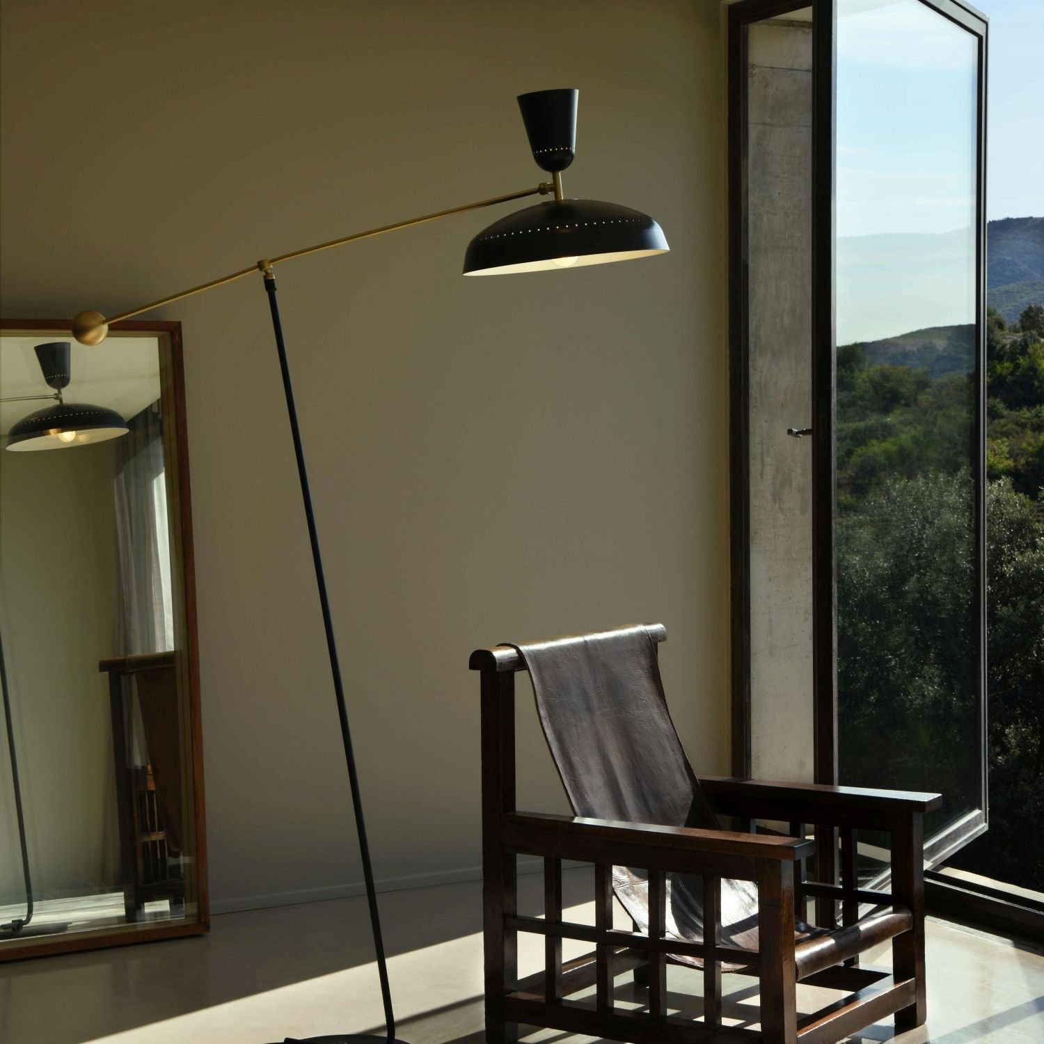 Celeste Minimalism Brass Floor Lamp-Neutral Decor