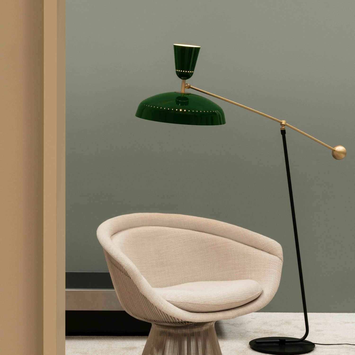 Celeste Minimalism Brass Floor Lamp-Neutral Decor