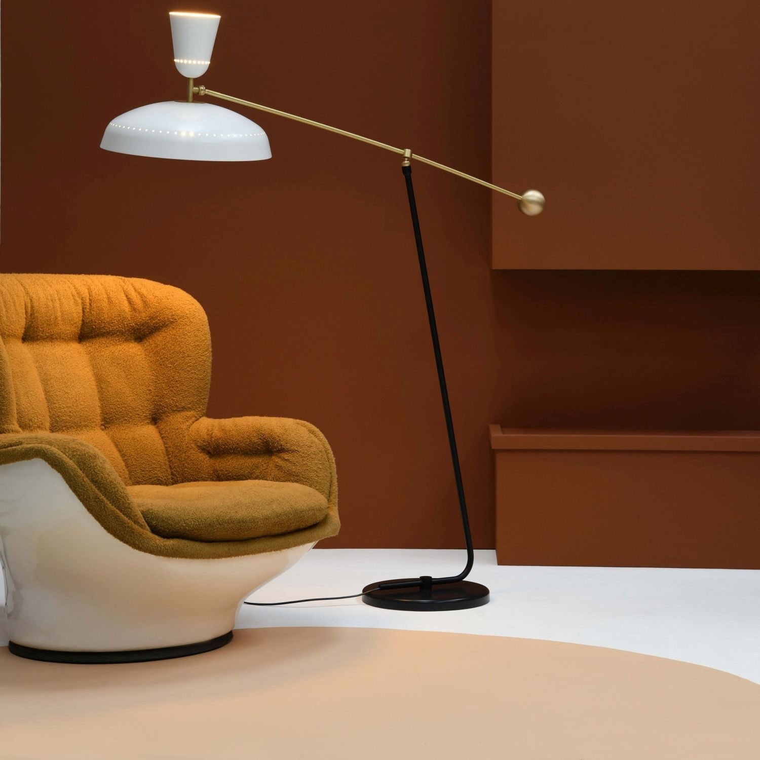 Celeste Minimalism Brass Floor Lamp-Neutral Decor