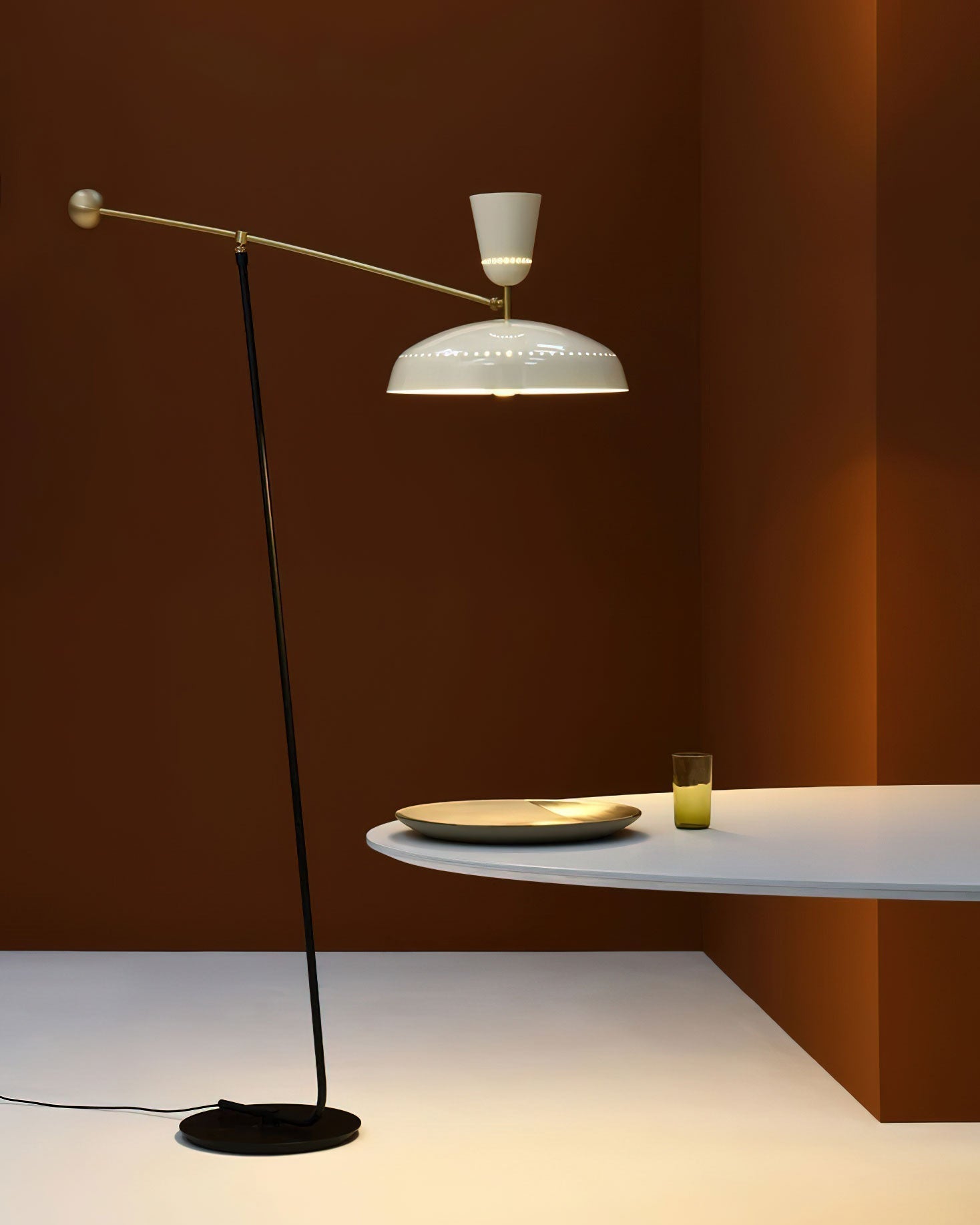 Celeste Minimalism Brass Floor Lamp-Neutral Decor